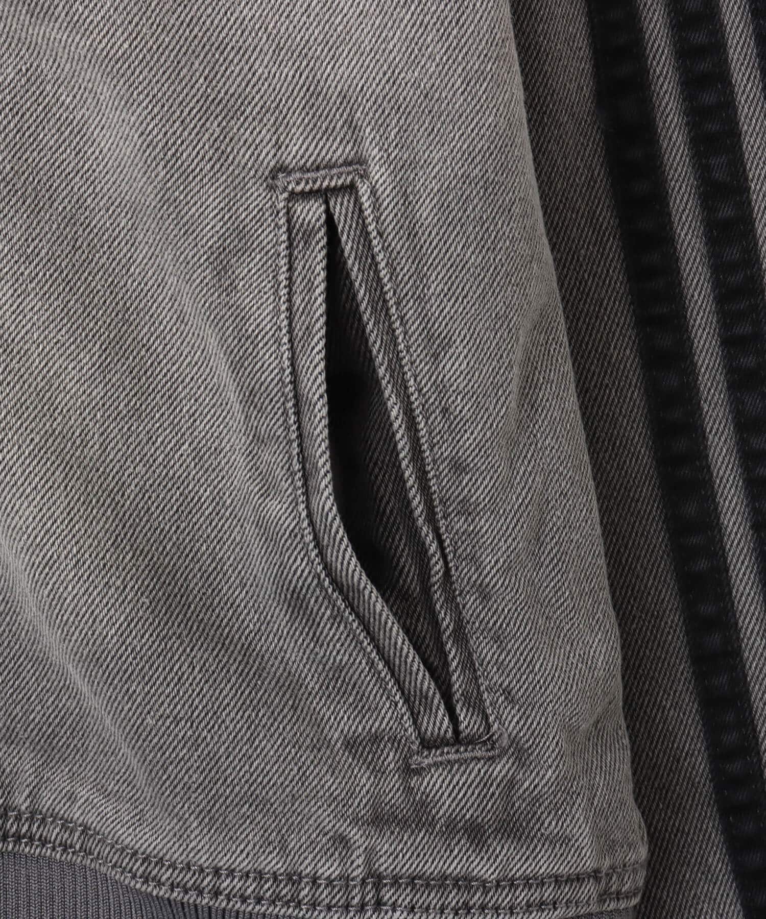 adidas DENIM TRACK TOP ウォッシュドグレーデニムの画像