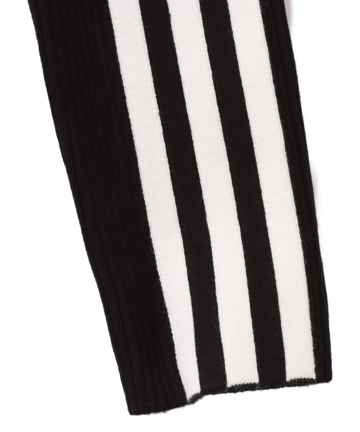 adidas ADICOLOR  3 STRIPES SLIM KNIT TRACK TOP ブラックの画像