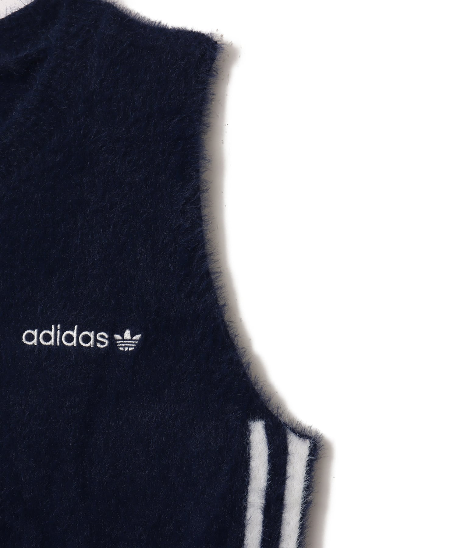 adidas FLUFFY KNITTED VEST ナイトインディゴ/オフホワイトの画像