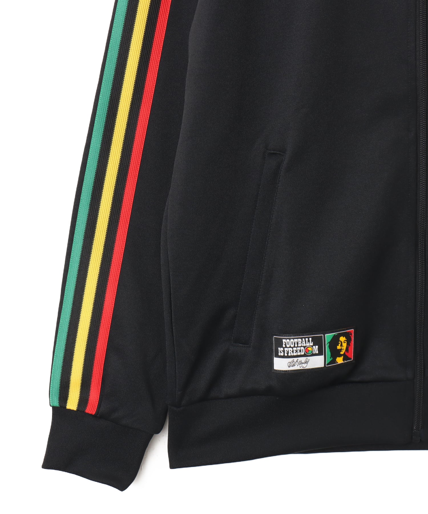 adiads JAMAICA X BOB MARLEY ORIGINALS TRACK TOP ブラックの画像