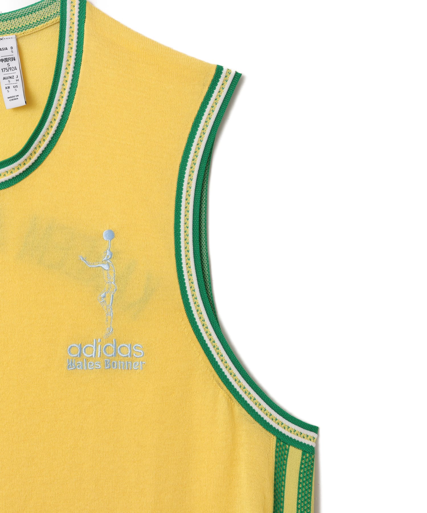 adidas WALES BONNER JABBAR VEST スプリングイエローの画像