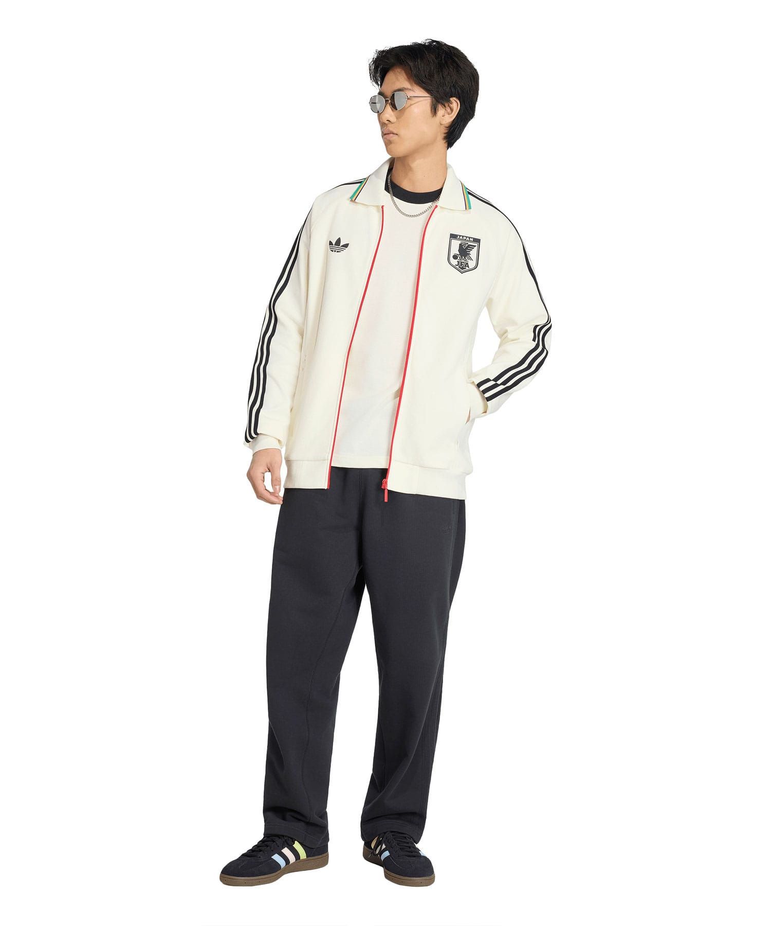 adidas サッカー日本代表 アウェイ ANTHEM JACKET オフホワイトの画像