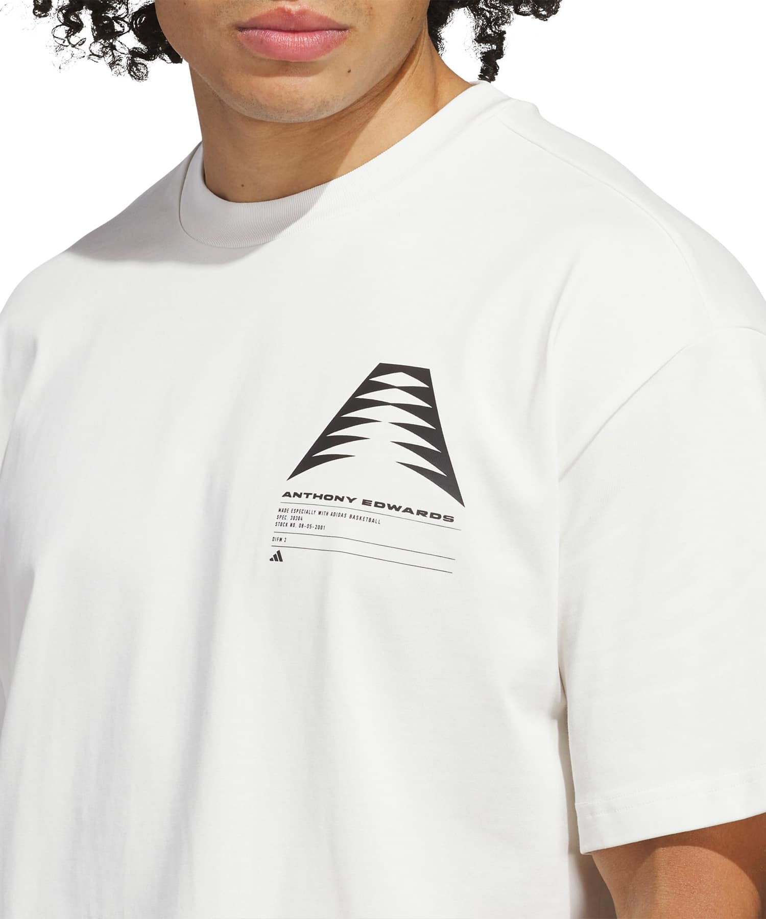 adidas ANTHONY EDWARDS GFX TEE クラウドホワイトの画像