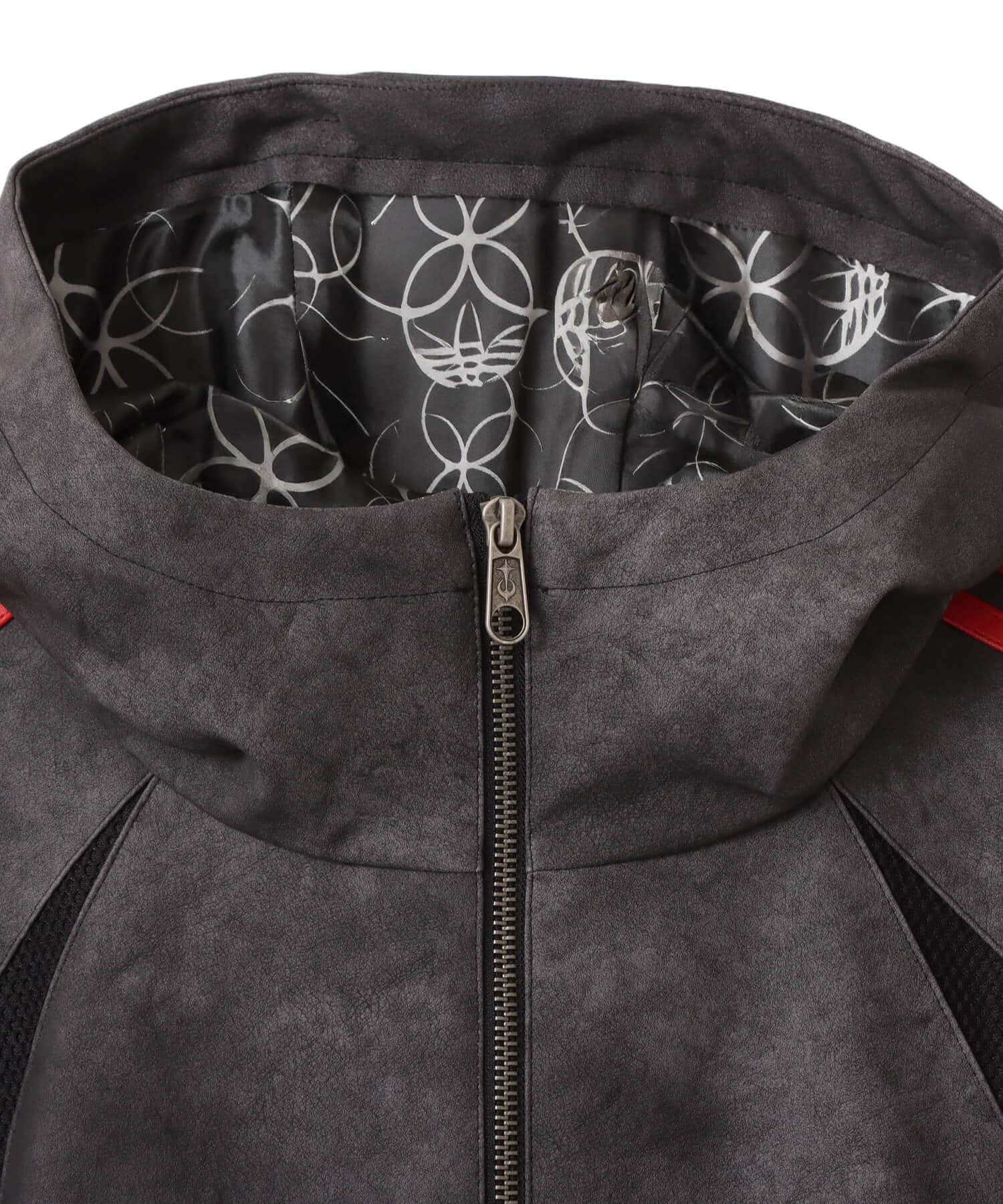 adidas THUG CLUB TEAMGEIST FAUX LEATHER JACKET ブラック/アンティークシルバーの画像