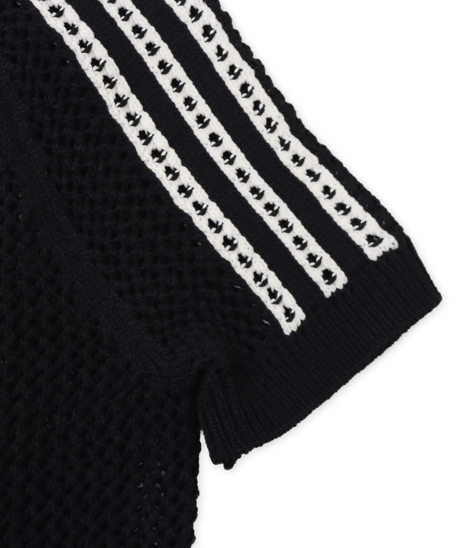 adidas KNITTED CROCHET CALI TEE ブラックの画像