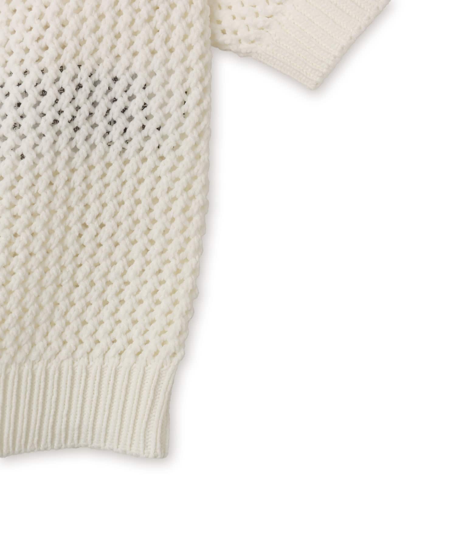 adidas KNITTED CROCHET POLO オフホワイトの画像