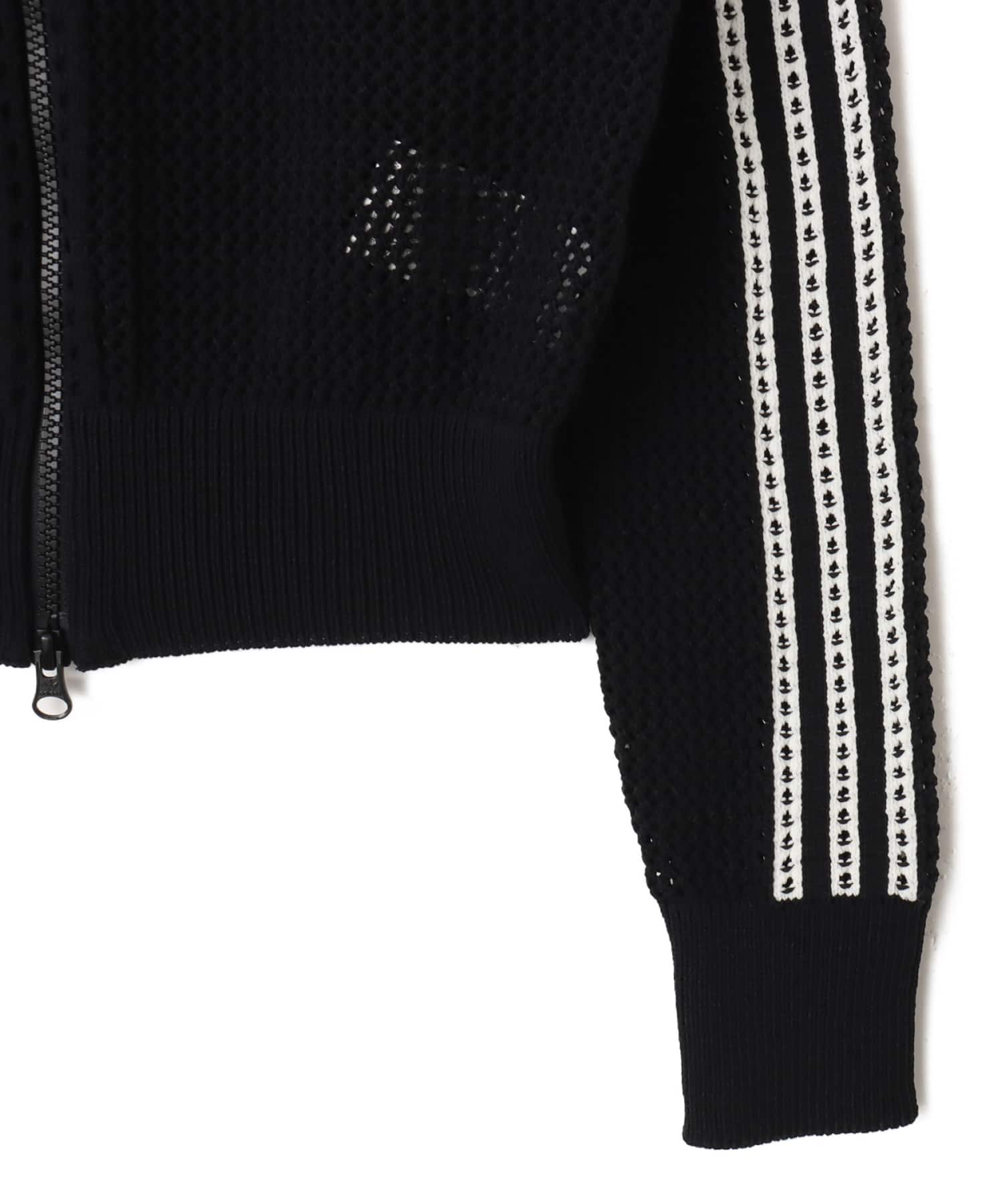 adidas KNITTED CROCHET FIREBIRD TRACK TOP ブラックの画像