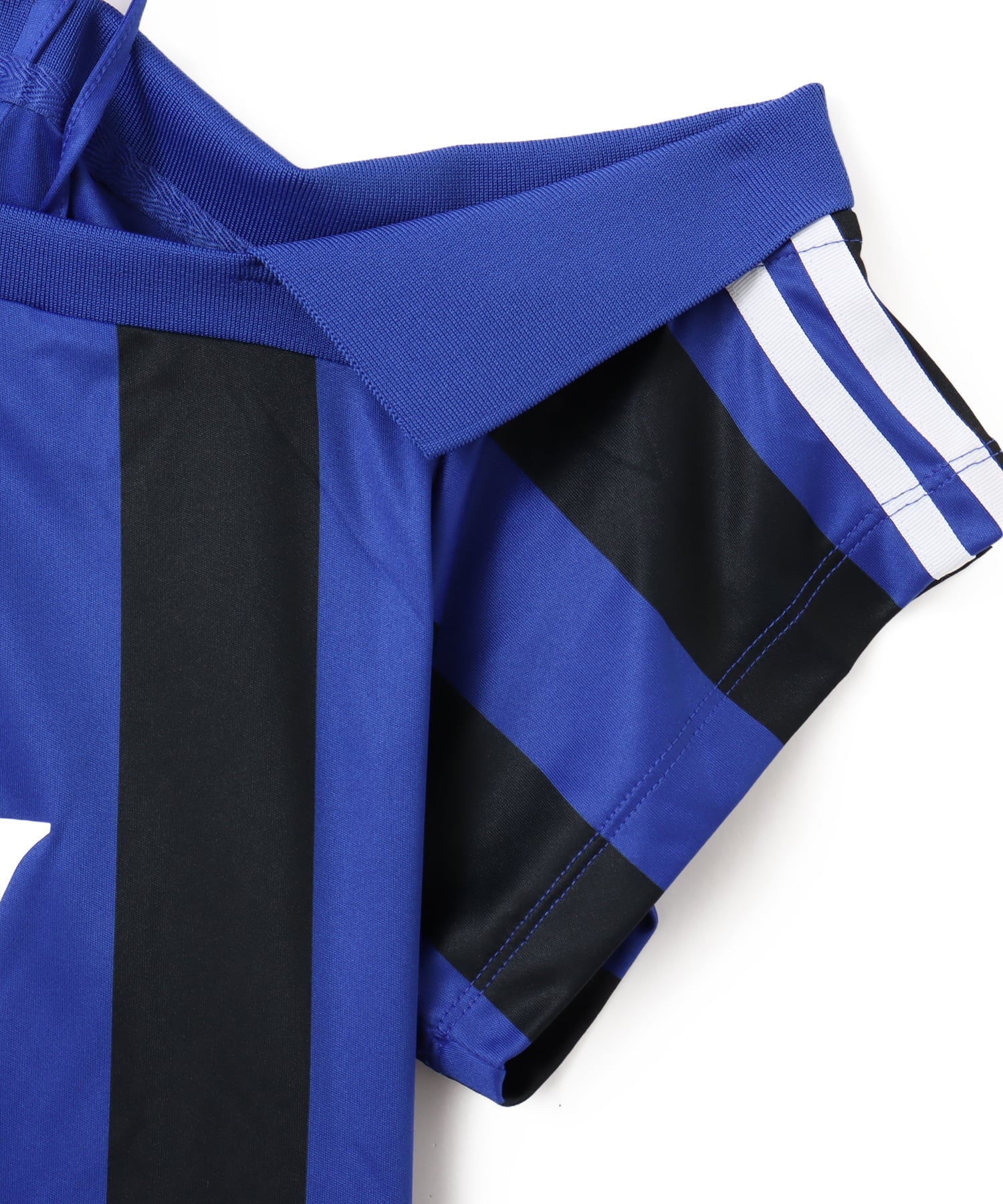 adidas OFF SHOULDER JERSEY セミルシッドブルー/ブラックの画像