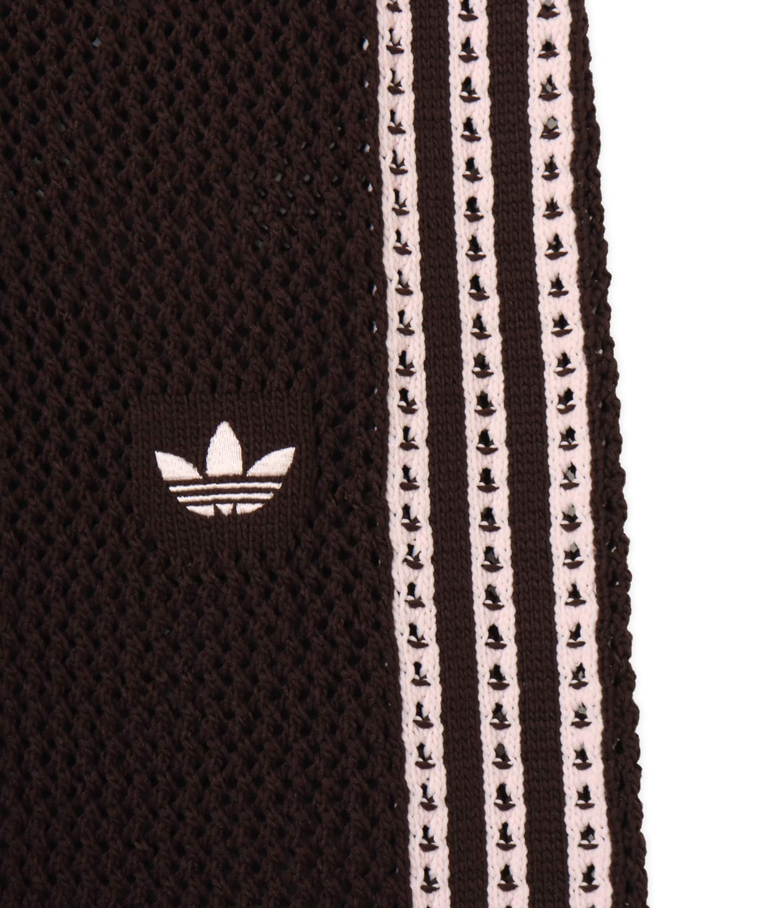 adidas KNITTED CROCHET FIREBIRD TRACKPANTS オーロラコーヒーの画像