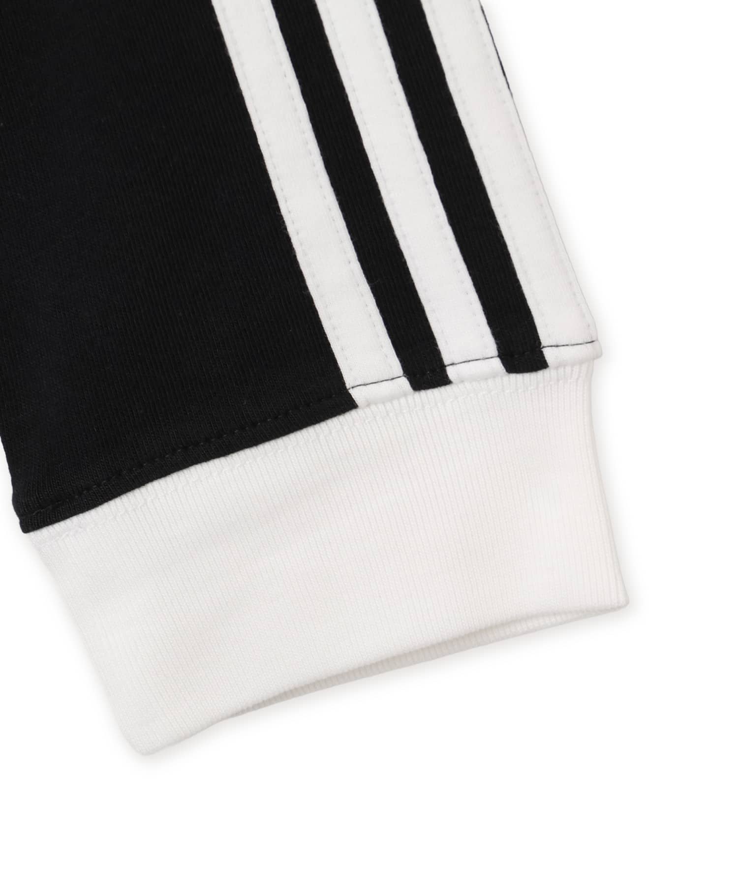 adidas 3-STRIPES LONGSLEEVE TEE ブラックの画像