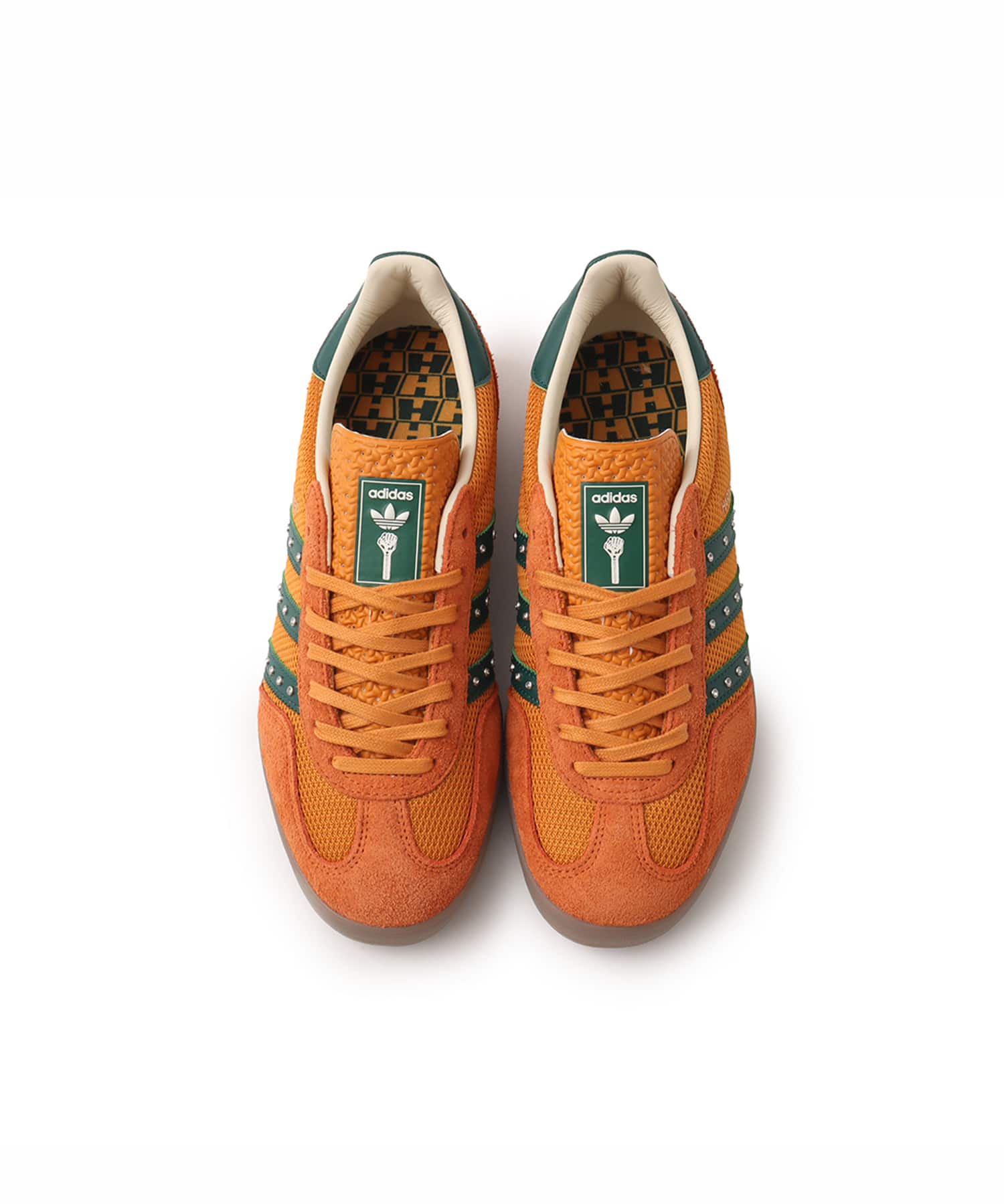 adidas GAZELLE INDOOR X HARDIES RUSORA/CGREEN/GUM5の画像