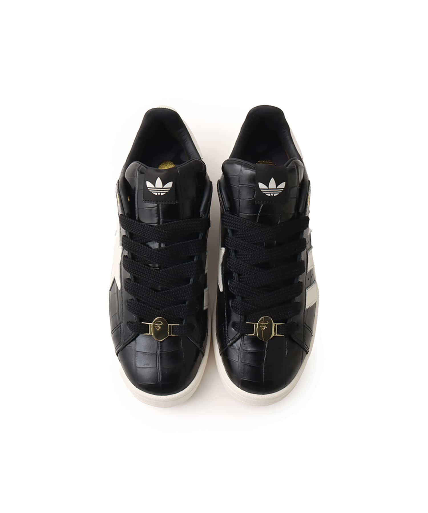 adidas CAMPUS 00S BAPE CBLACK/OWHITE/GOLDMTの画像