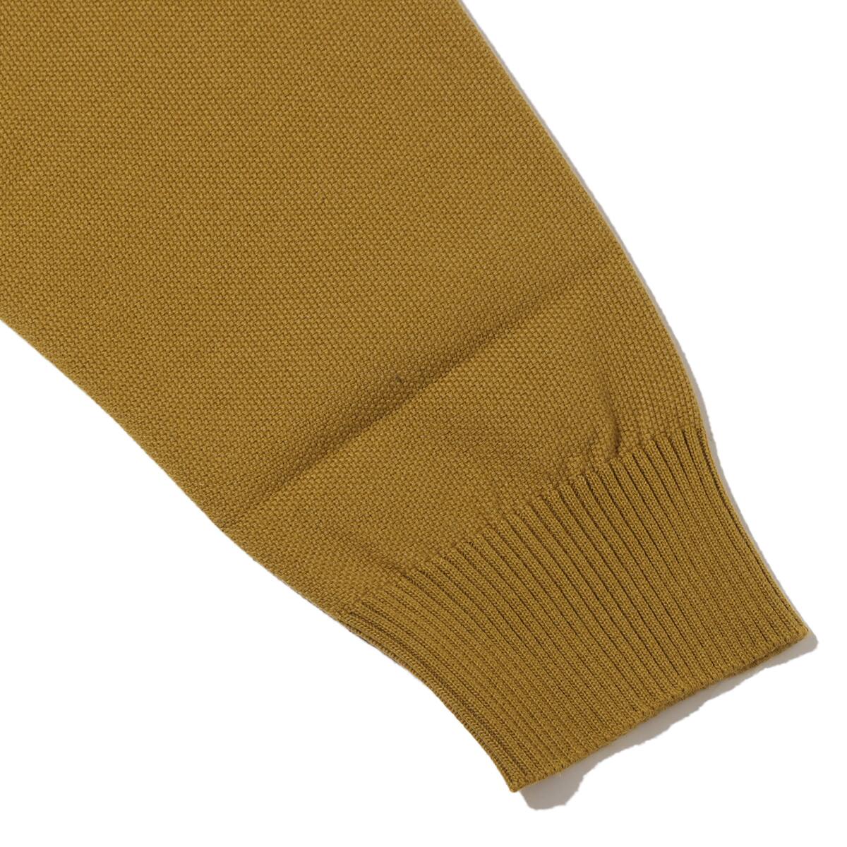 snow peak Co/Pe Knit Pullover Mustard 23FA-Iの画像