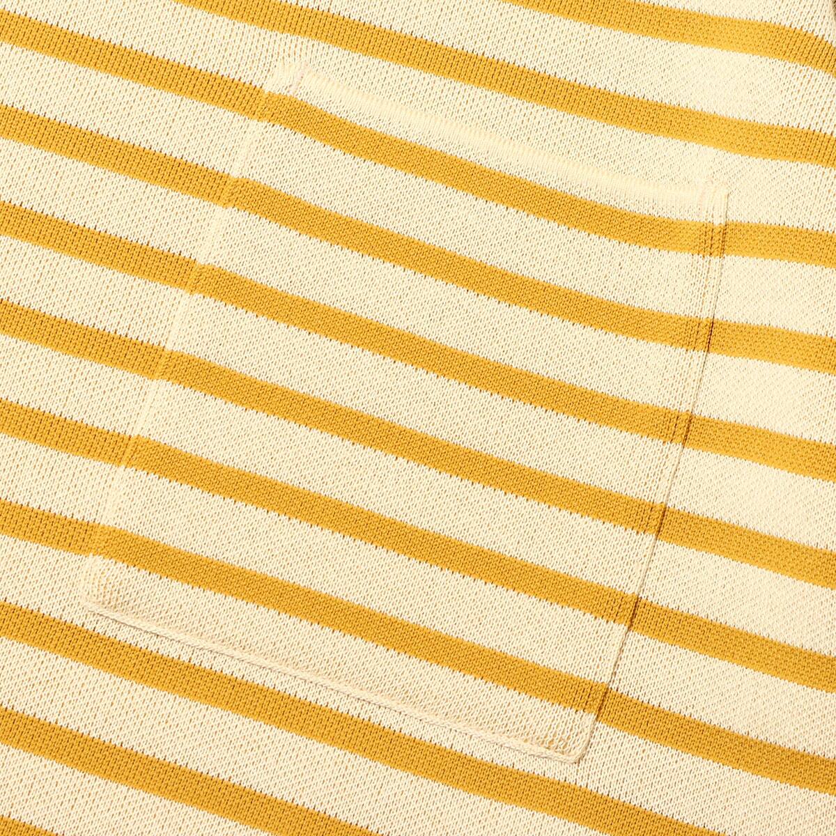 snow peak Co/Ny/Pe S/S Crew Neck Pullover Beige x Mustard 23SP-Iの画像