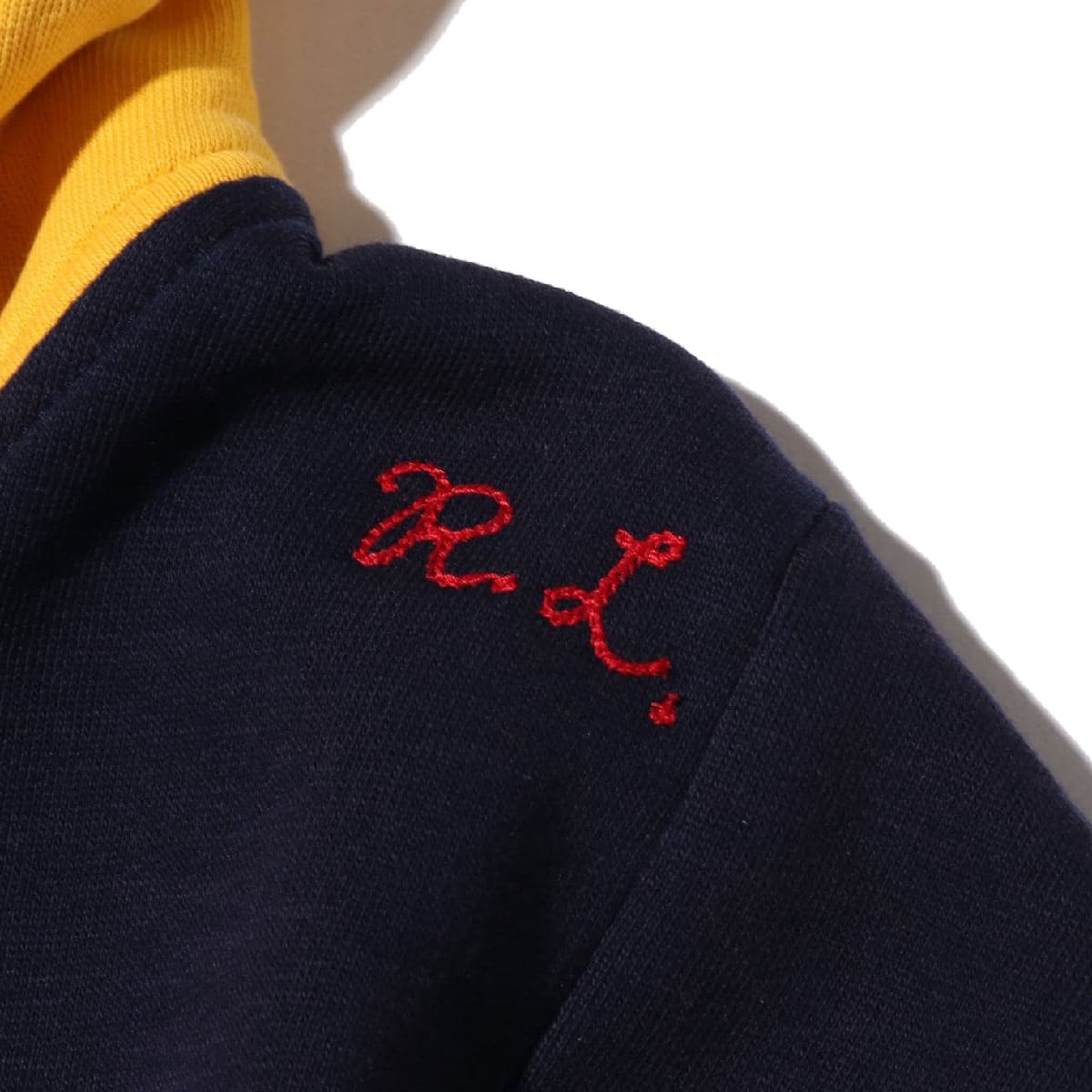 POLO RALPH LAUREN LSPOHOODM2-LONG SLEEVE-KNIT YELLOW MULTI 18HO-Iの画像