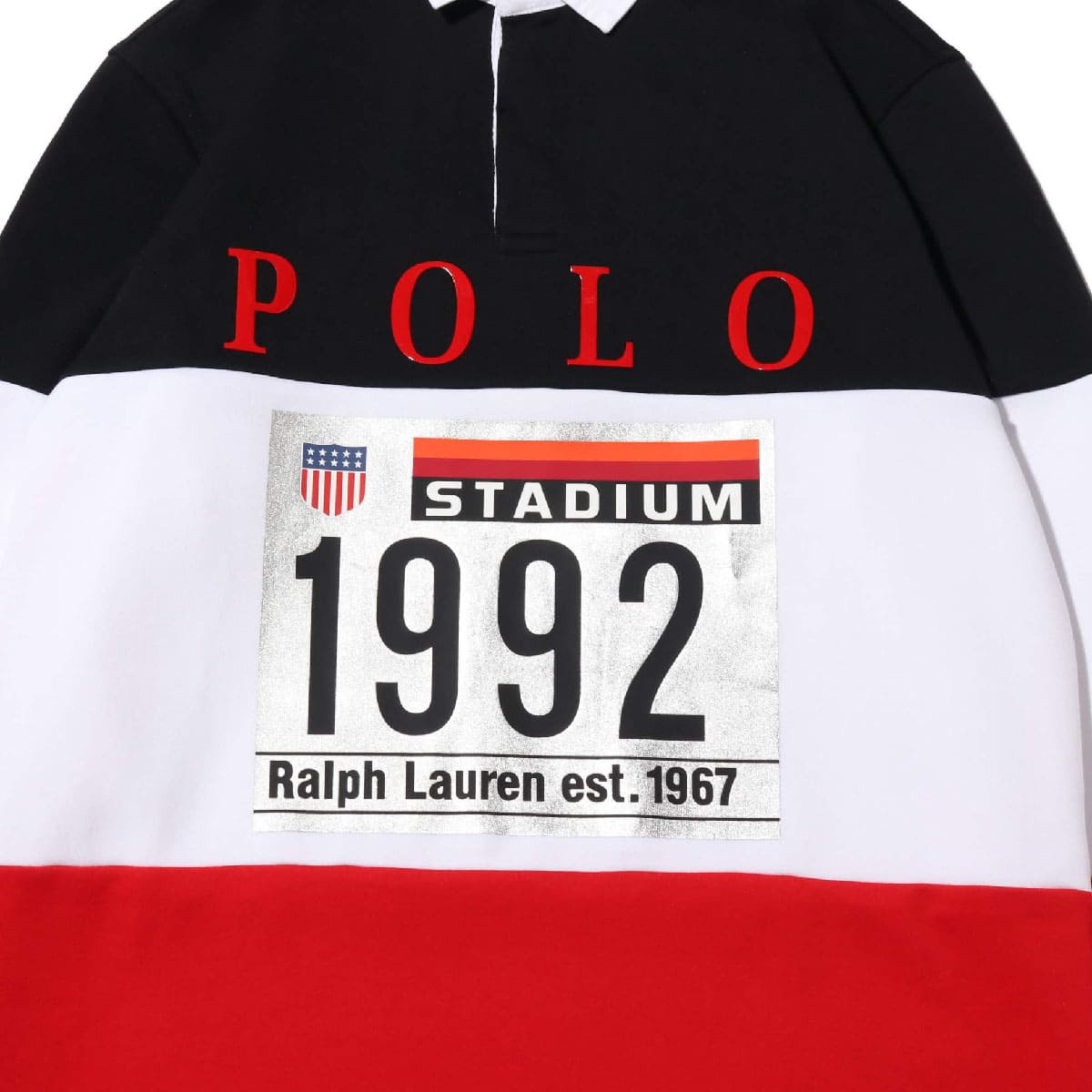 POLO RALPH LAUREN LSRUGBYM1-LONG SLEEVE-KNIT WHITE MULTI 18HO-Iの画像