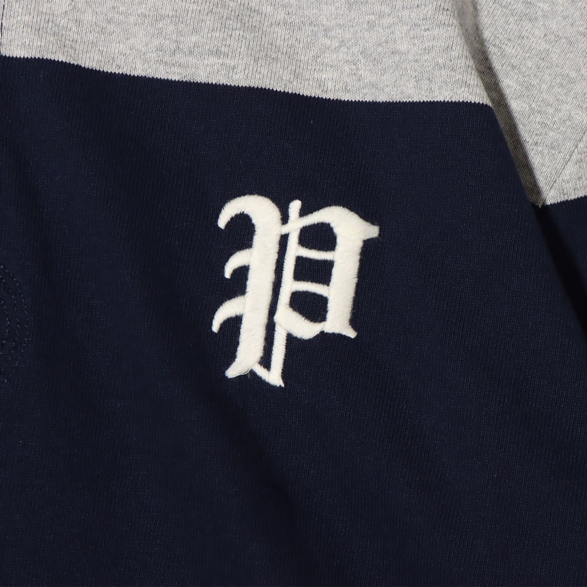 POLO RALPH LAUREN LSRUGBYM1-LONG SLEEVE-RUGBY ANDOVER HEATHER/CRUISE NAVY 22SS-Iの画像