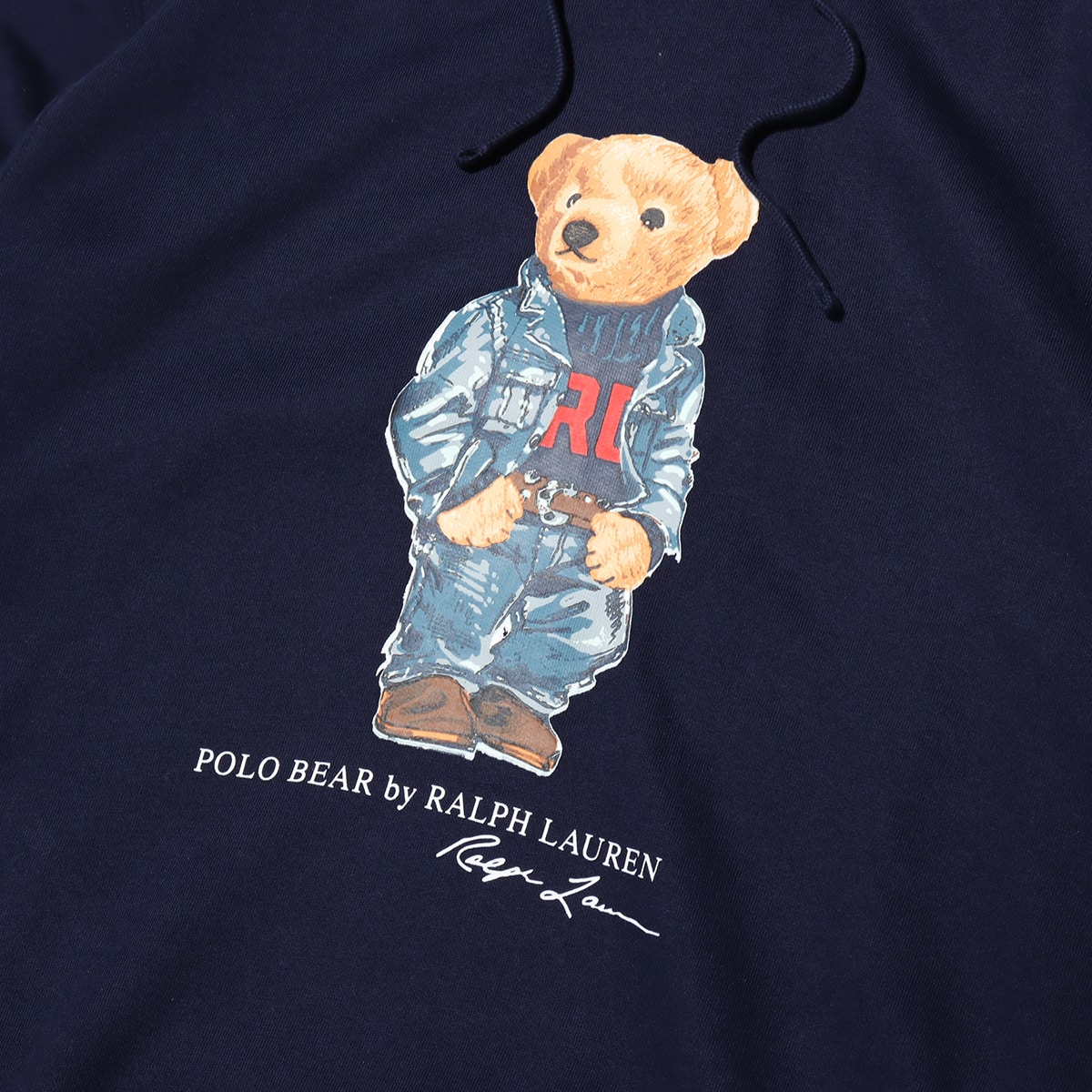 POLO RALPH LAUREN LONG SLEEVE-SWEATSHIRT SEASONAL FLEECE F24 CRUISE NAVY DENIM BEAR の画像