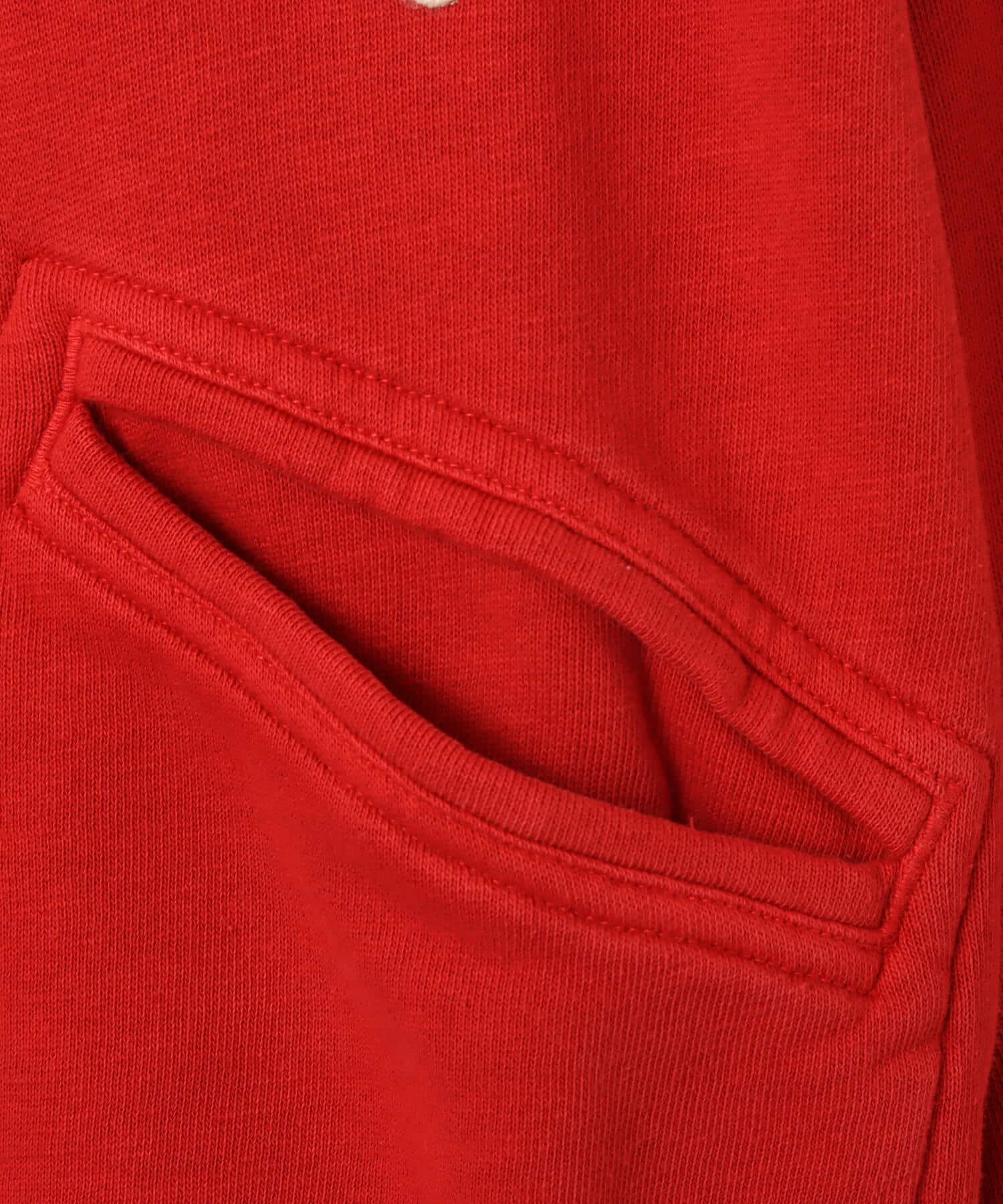 POLO RALPH LAUREN VINTAGE FIT GARMENT DYE NOVELTY USA HALF ZIP SWEAT RL 2000 REDの画像