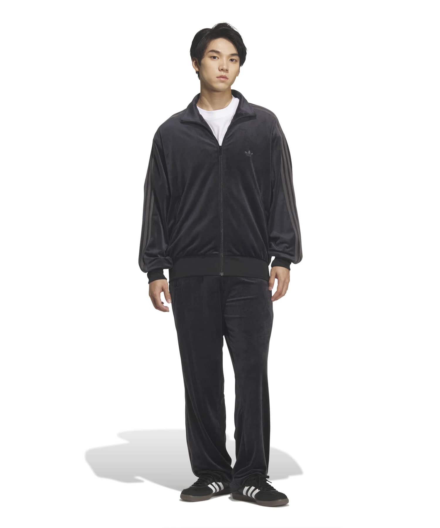 adidas FIREBIRD TRACK TOP VELOUR ブラックの画像