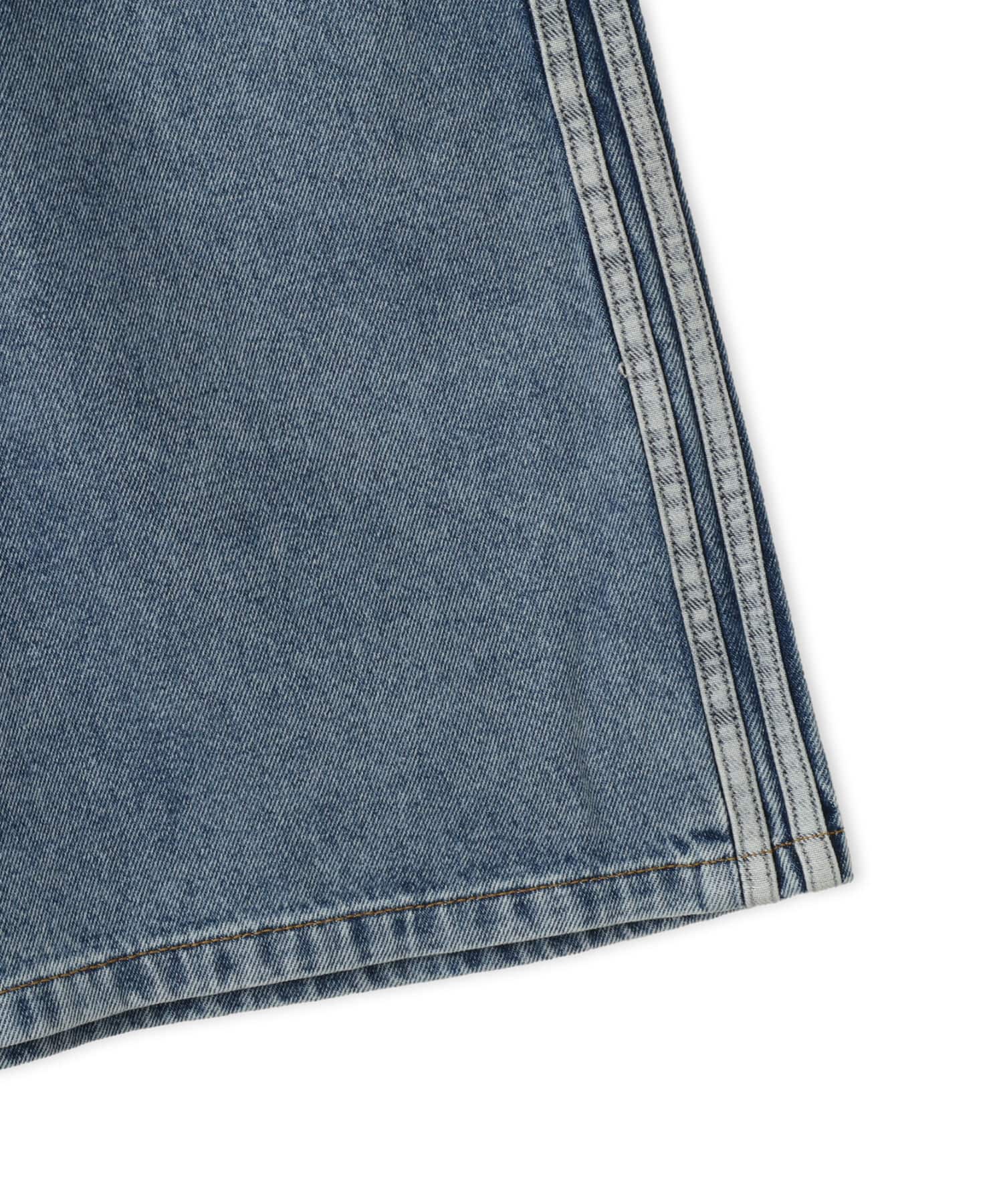 adidas FIREBIRD JORTS DENIM ウォーンブルーデニムの画像