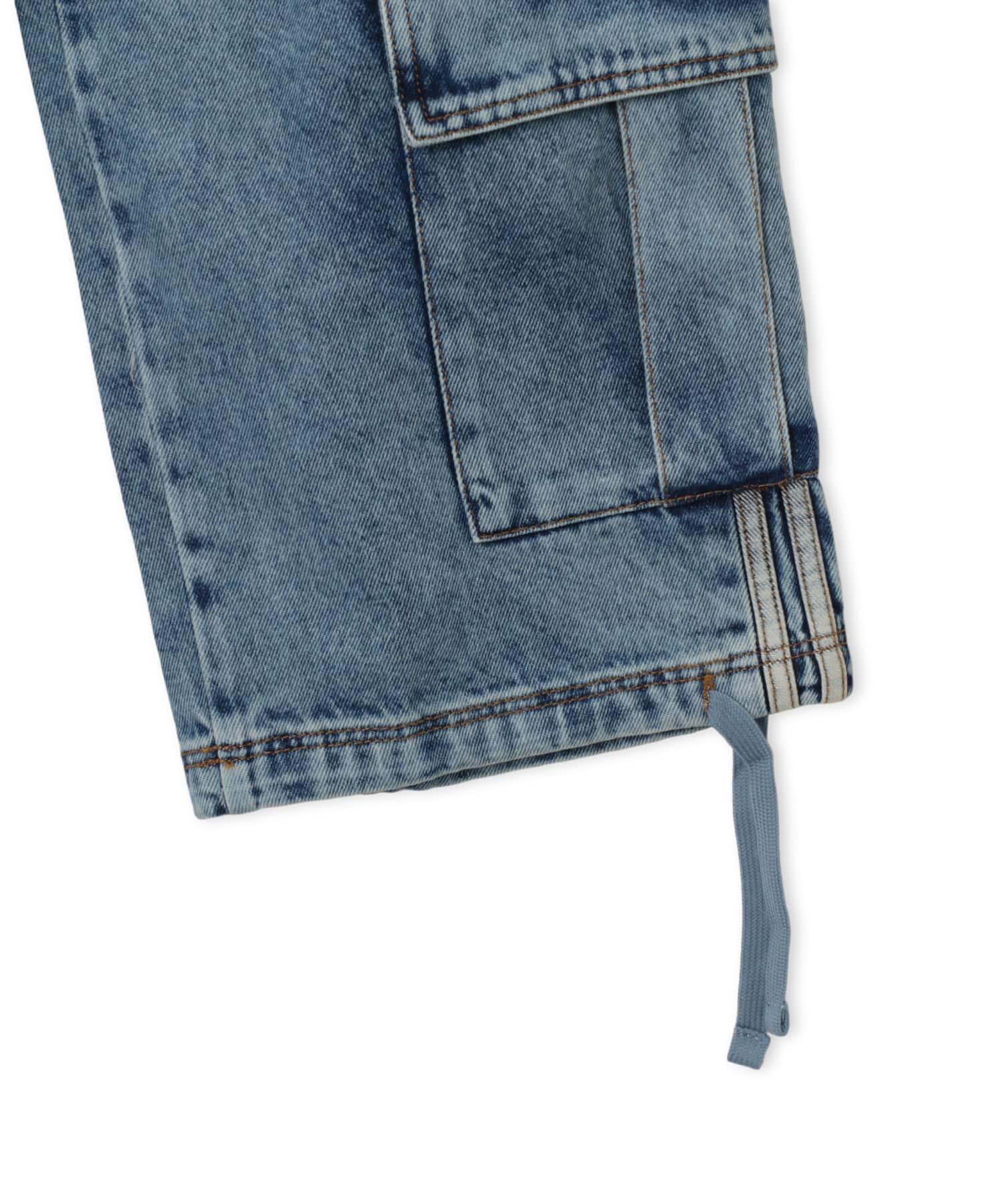 adidas MID RISE 2-IN-1 DENIM PANTS ウォーンブルーデニムの画像