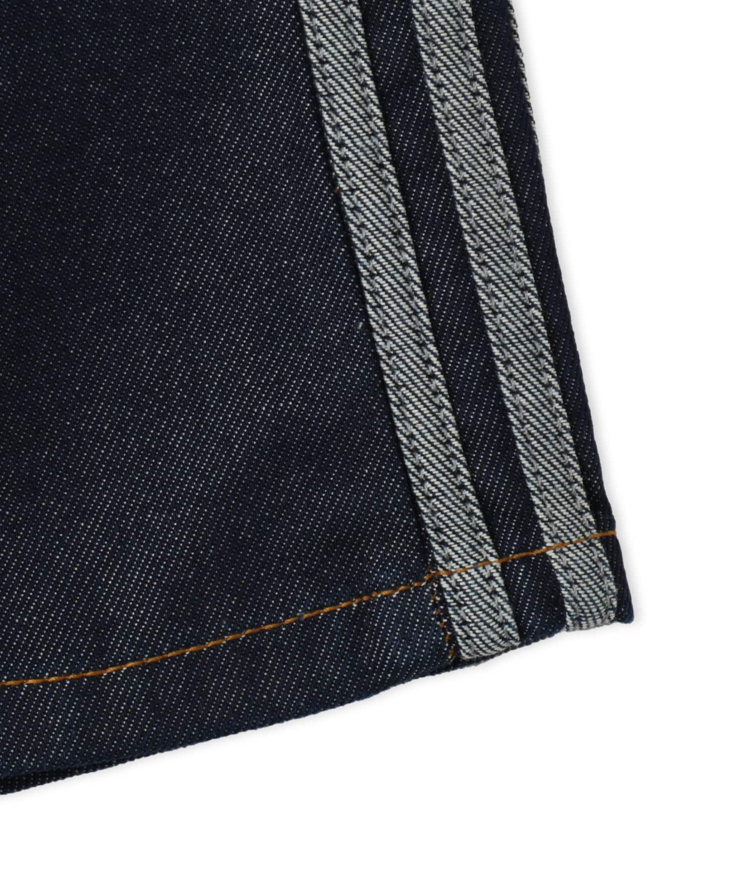 adidas 3 STRIPES MINI SKIRT DENIM インディゴデニムの画像