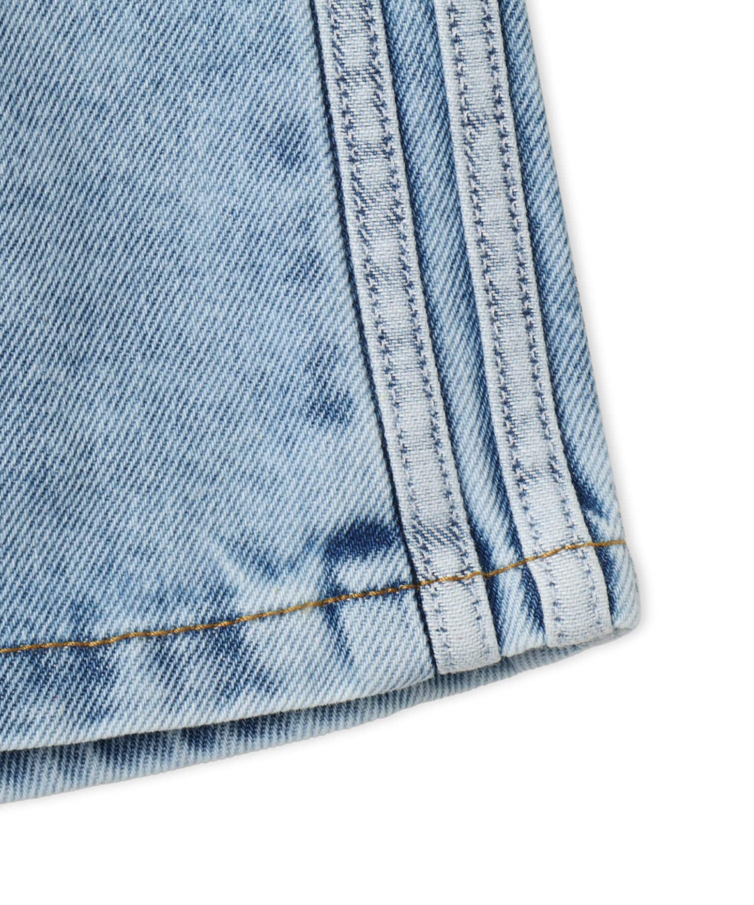 adidas 3 STRIPES MINI SKIRT DENIM ライトデニムの画像