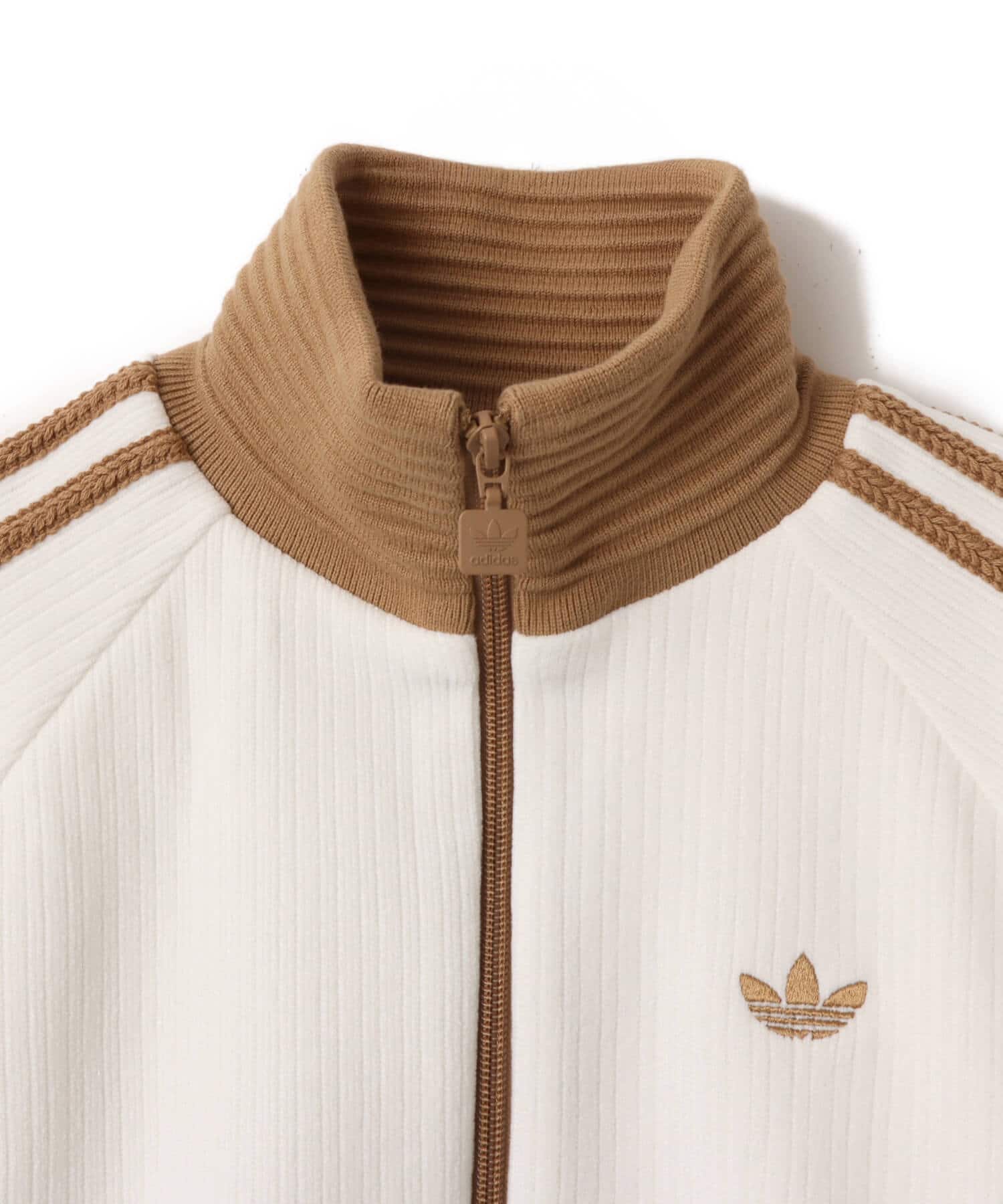 adidas VELOUR KNIT TRACK TOP  オフホワイトの画像