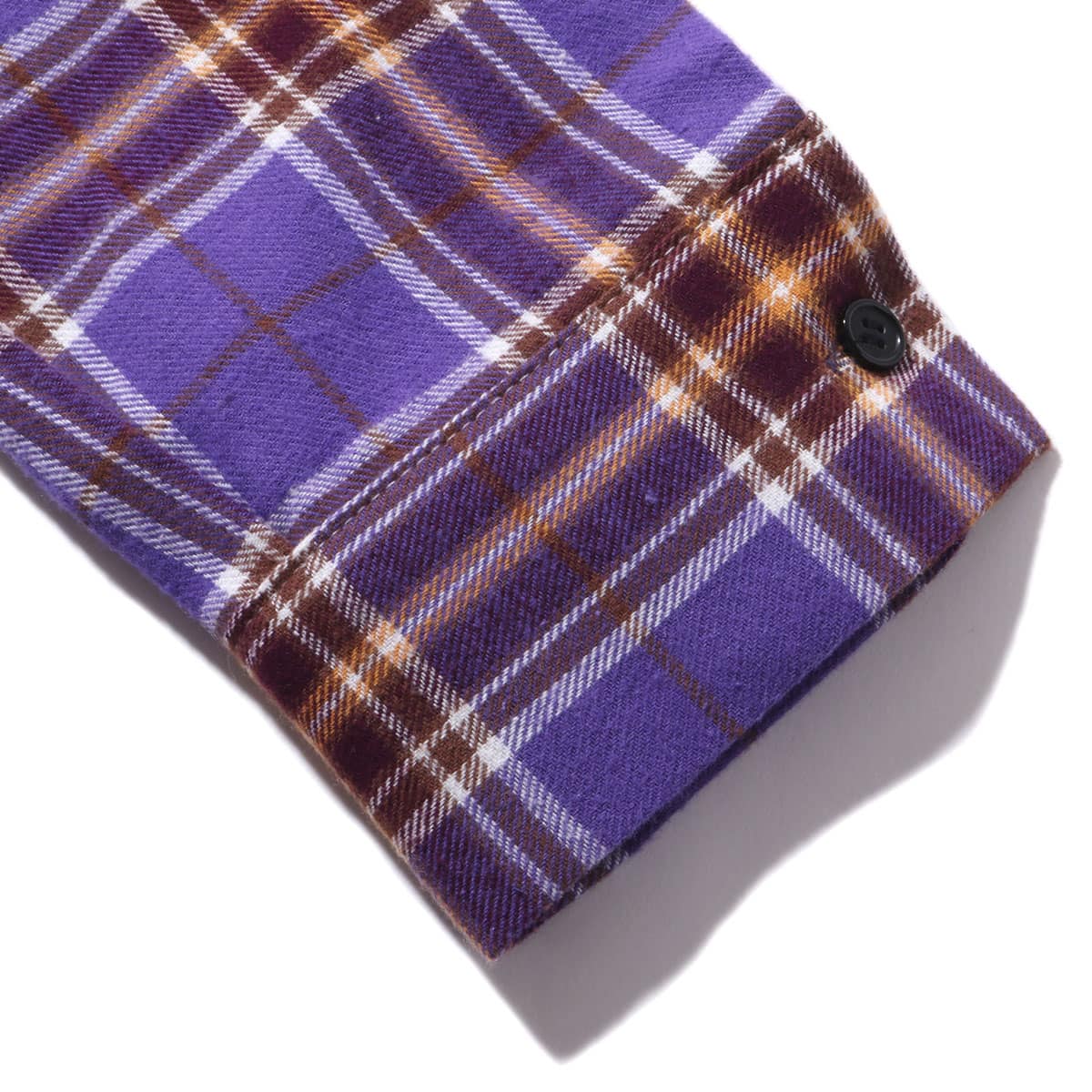 atmos pink ロング チェック シャツ PURPLEの画像
