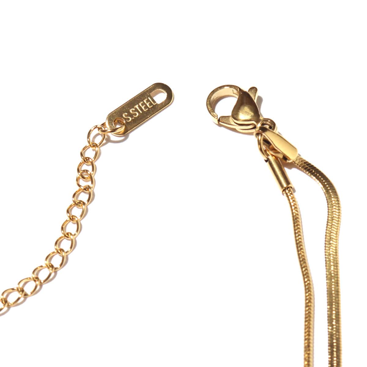 atmos pink 2連 シンプルネックレス GOLDの画像