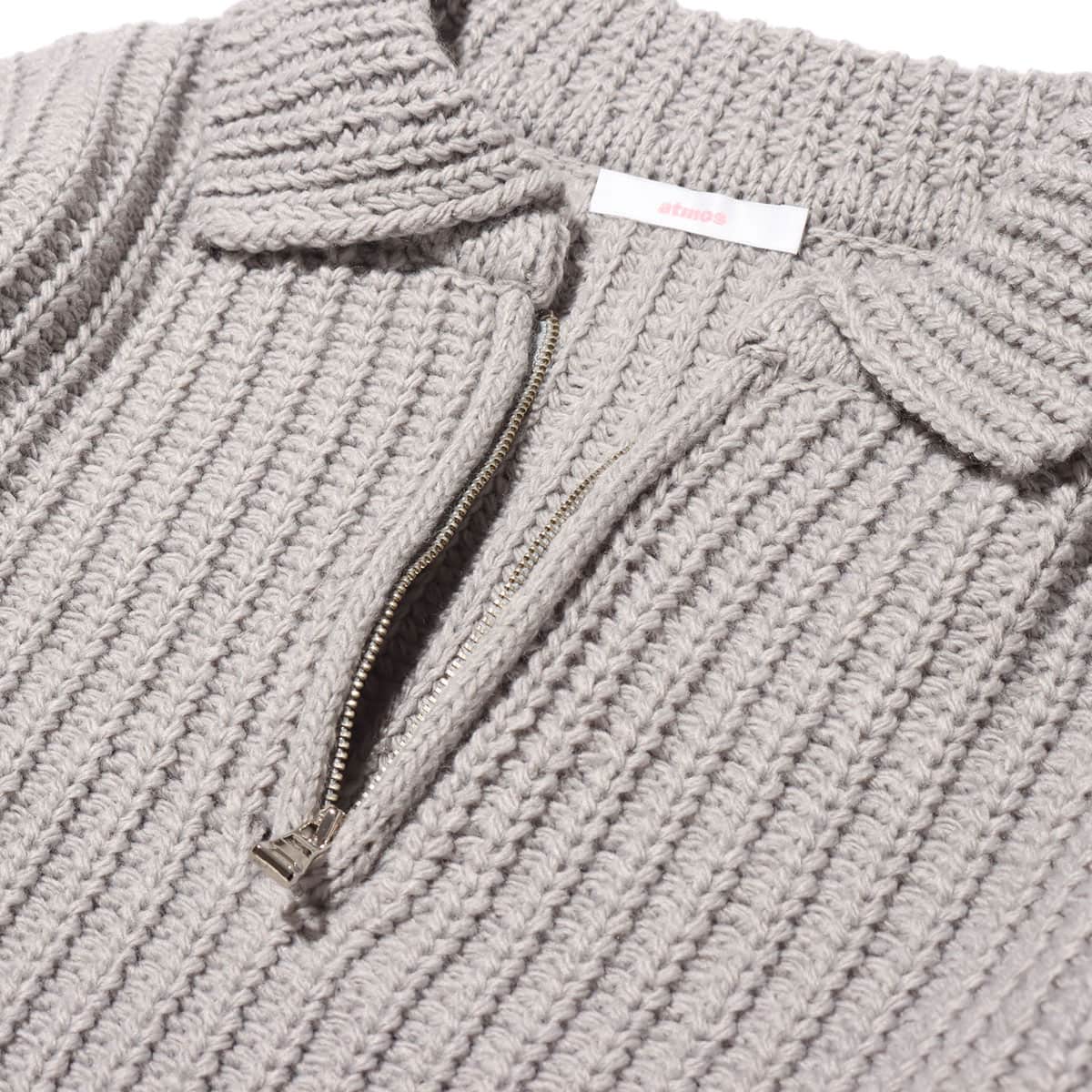 atmos pink ハーフジップ ニット トップス GRAYの画像