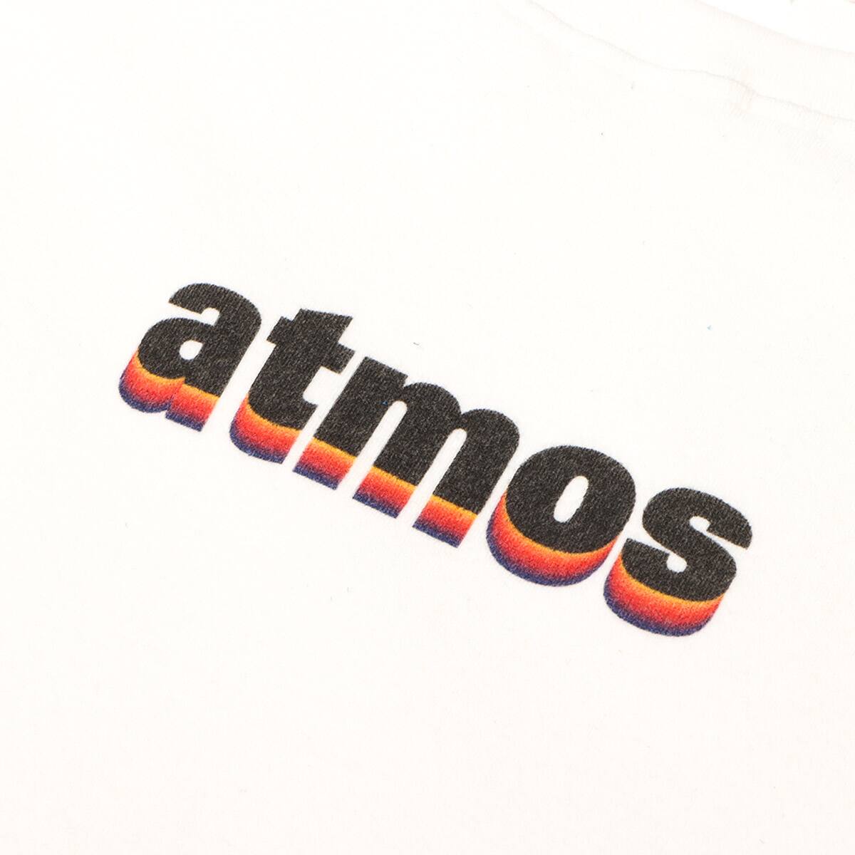 atmos pink レインボーロゴ ミニTシャツ WHITEの画像