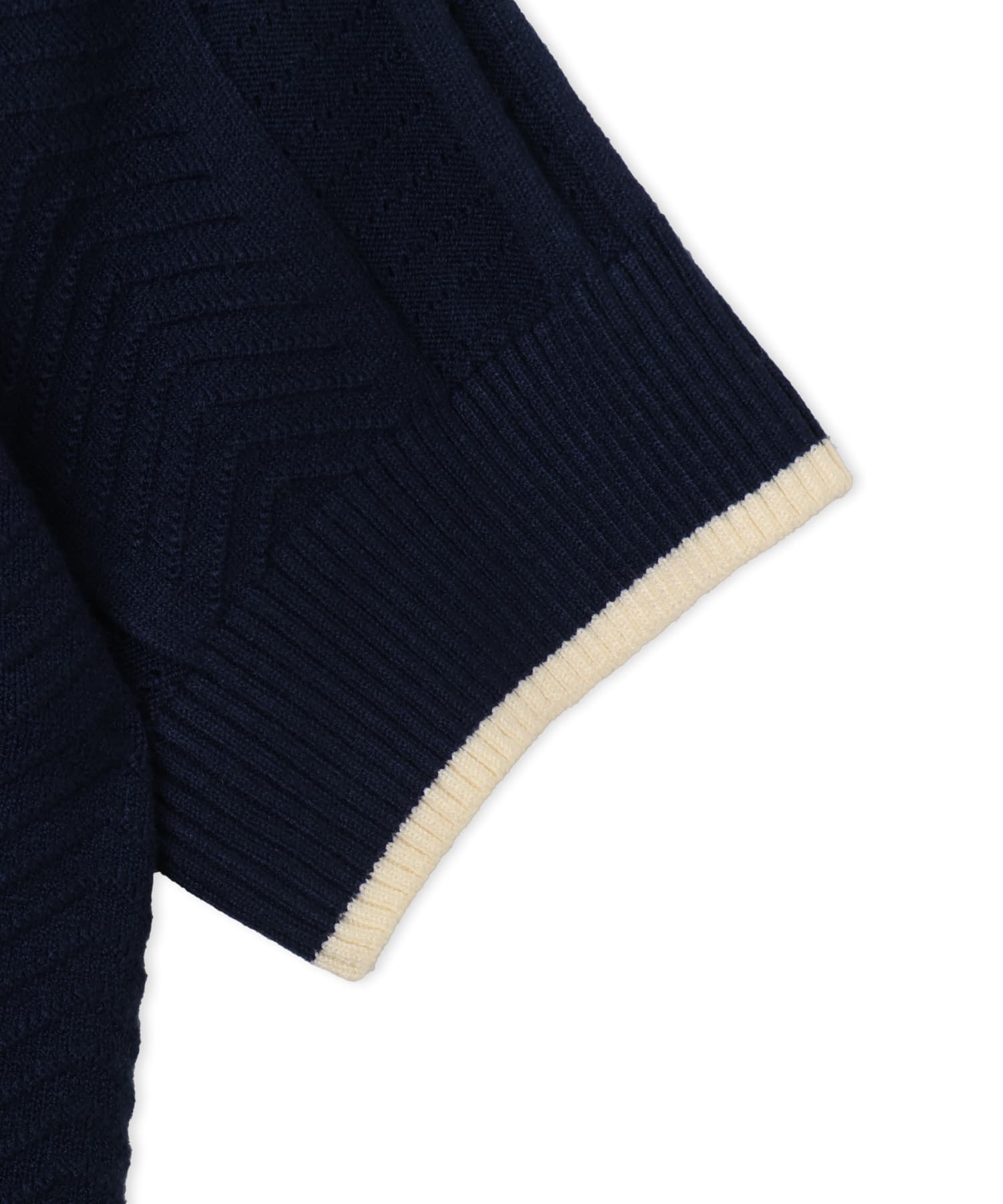 adidas CABLE KNIT CALI TEE POLO ナイトインディゴの画像