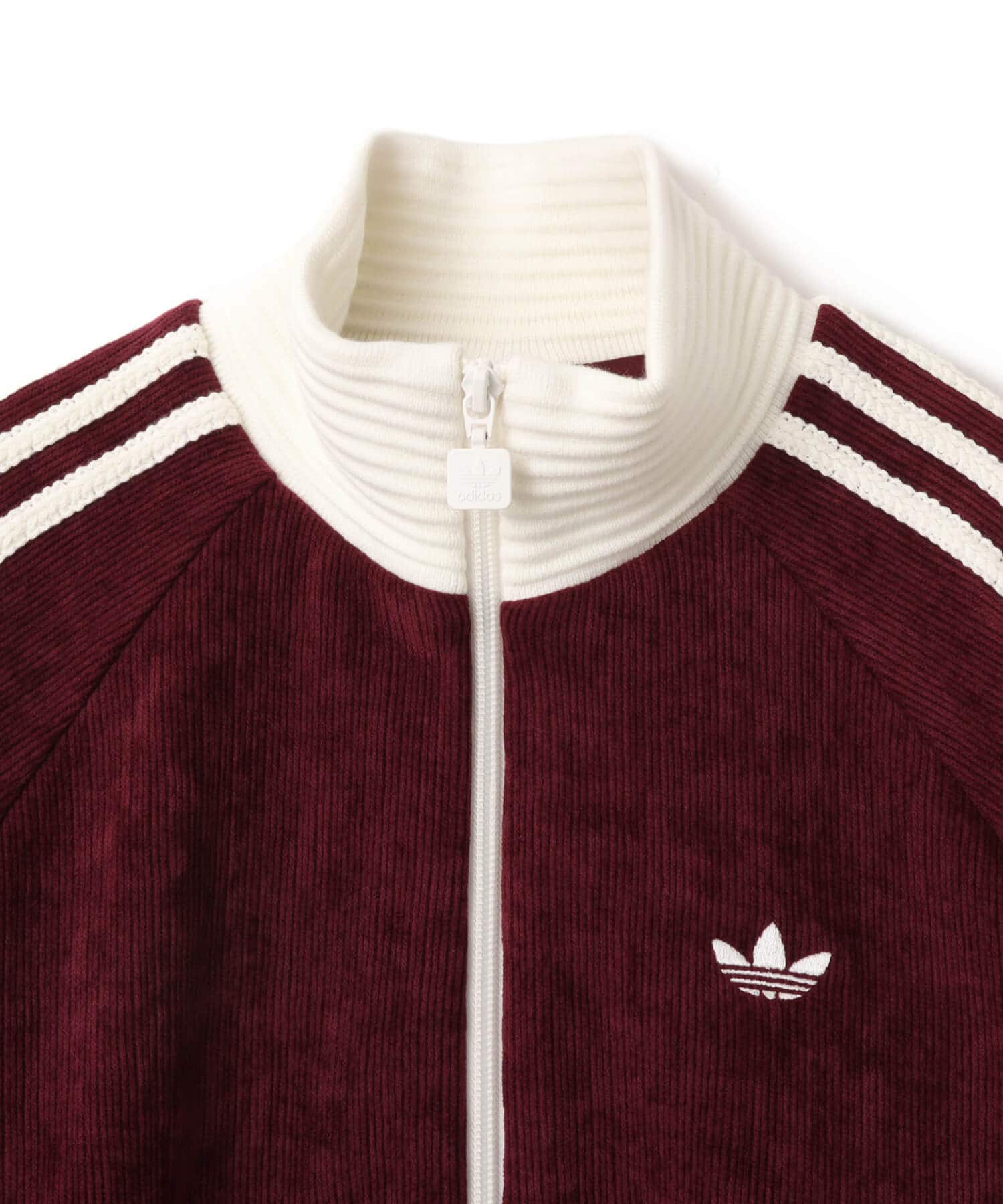 adidas VELOUR KNIT TRACK TOP  マルーンの画像