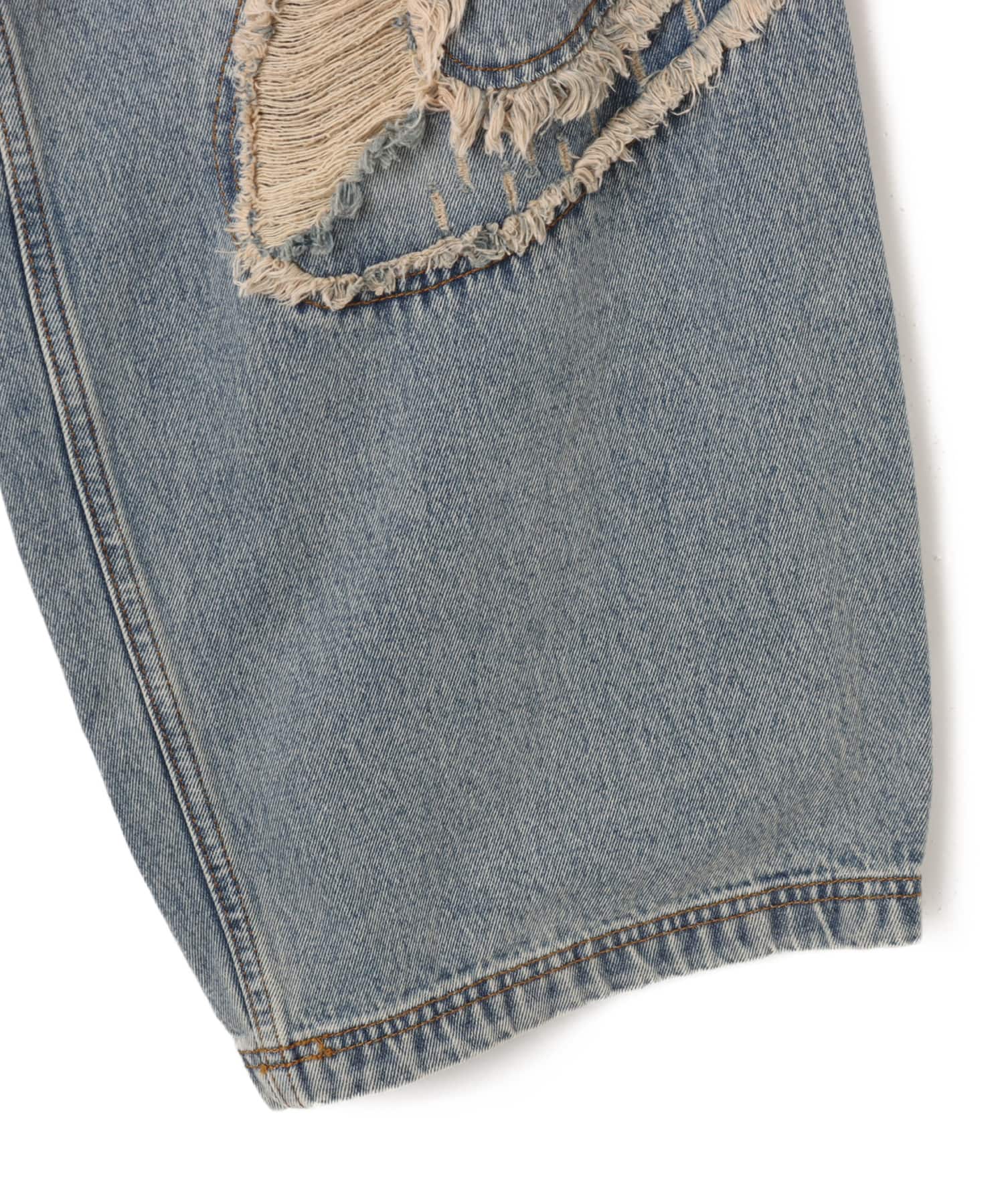 adidas TG WIDE DENIM PANTS インディゴデニムの画像