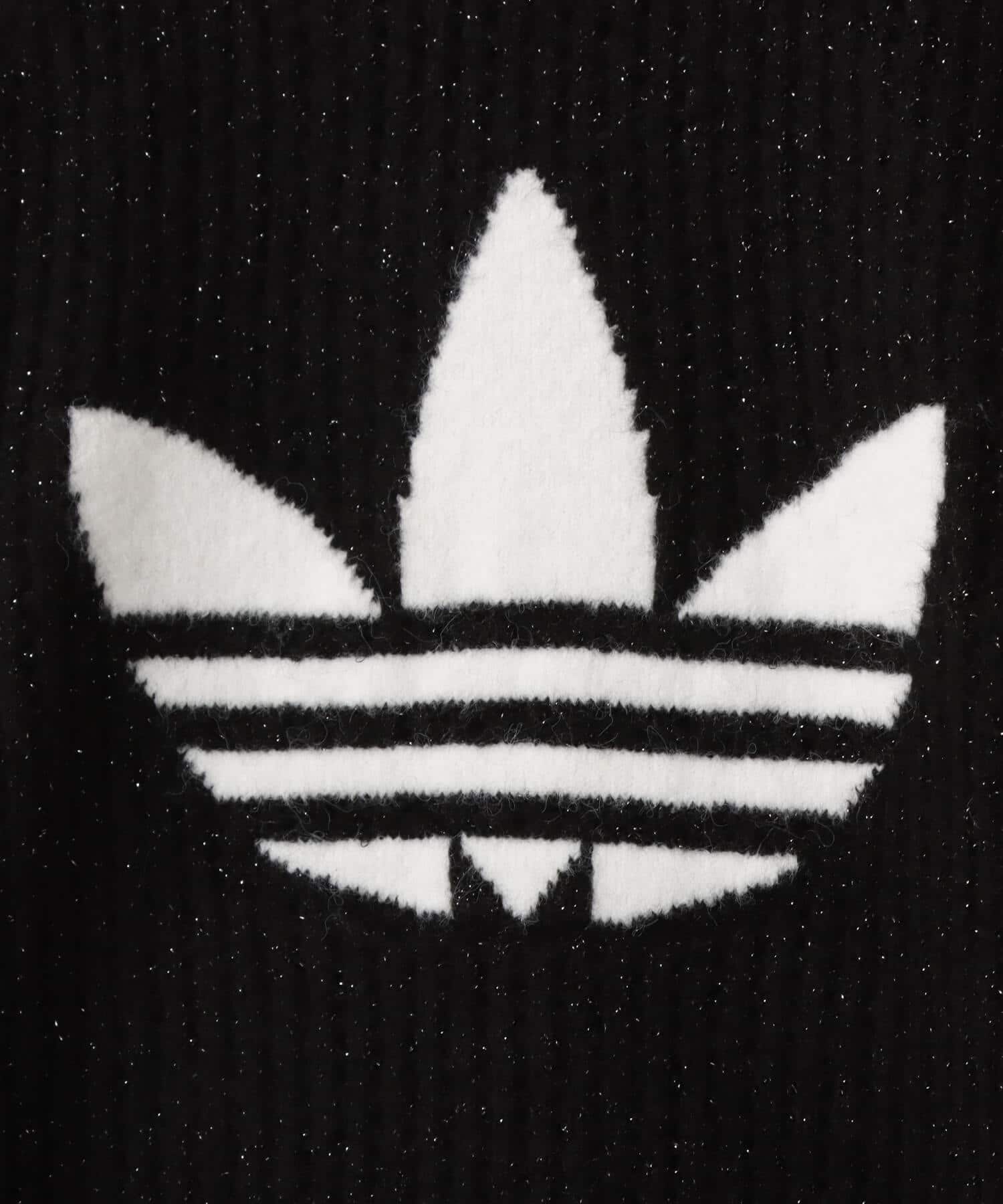 adidas KNIT CREW SWEATSHIRT ブラックの画像