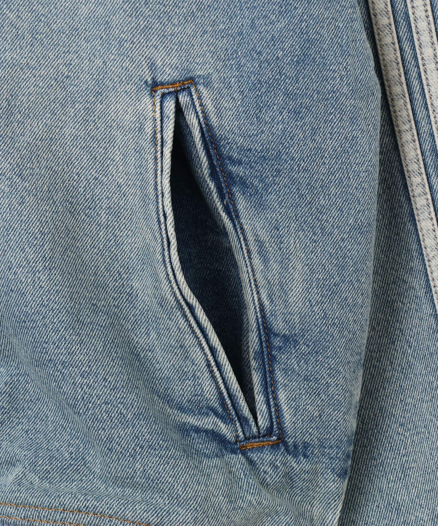 adidas FIREBIRD ADICOLOR DENIM TRACK TOP ウォーンブルーデニムの画像