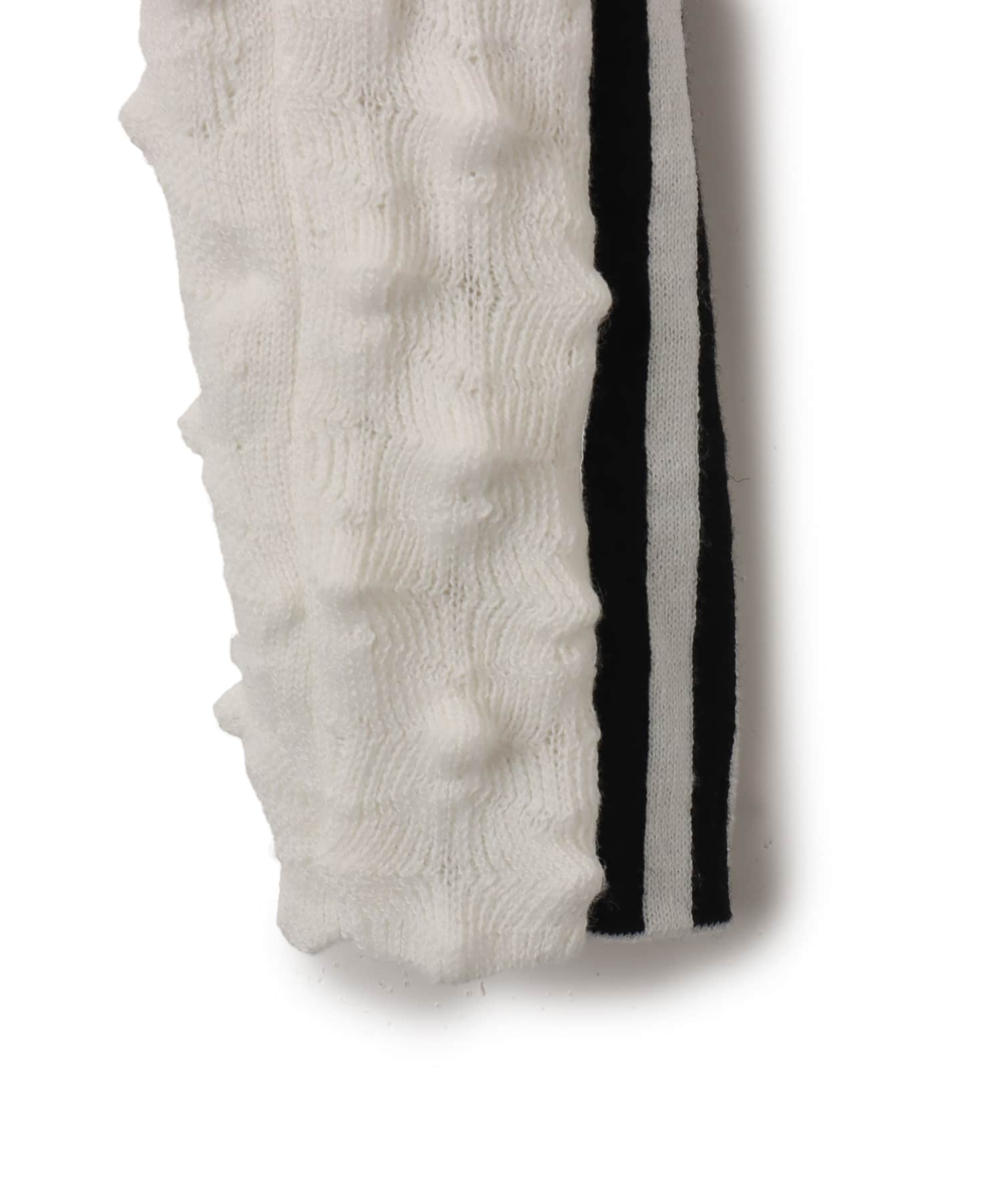 adidas SLIM SOLID SPIKE KNIT SWEATSHIRT ホワイトの画像