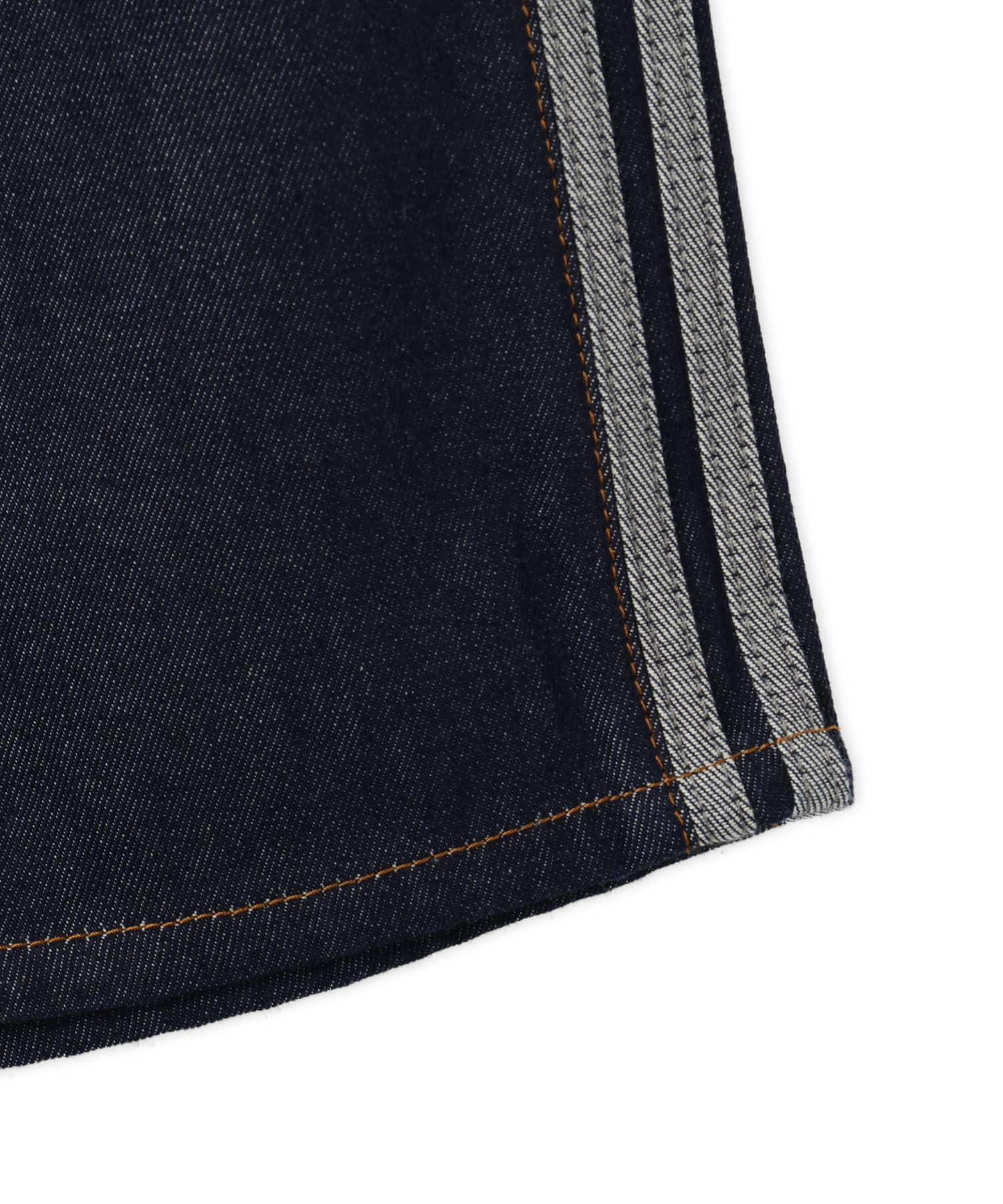 adidas FIREBIRD ADICOLOR RAW DENIM SHORTS インディゴデニムの画像