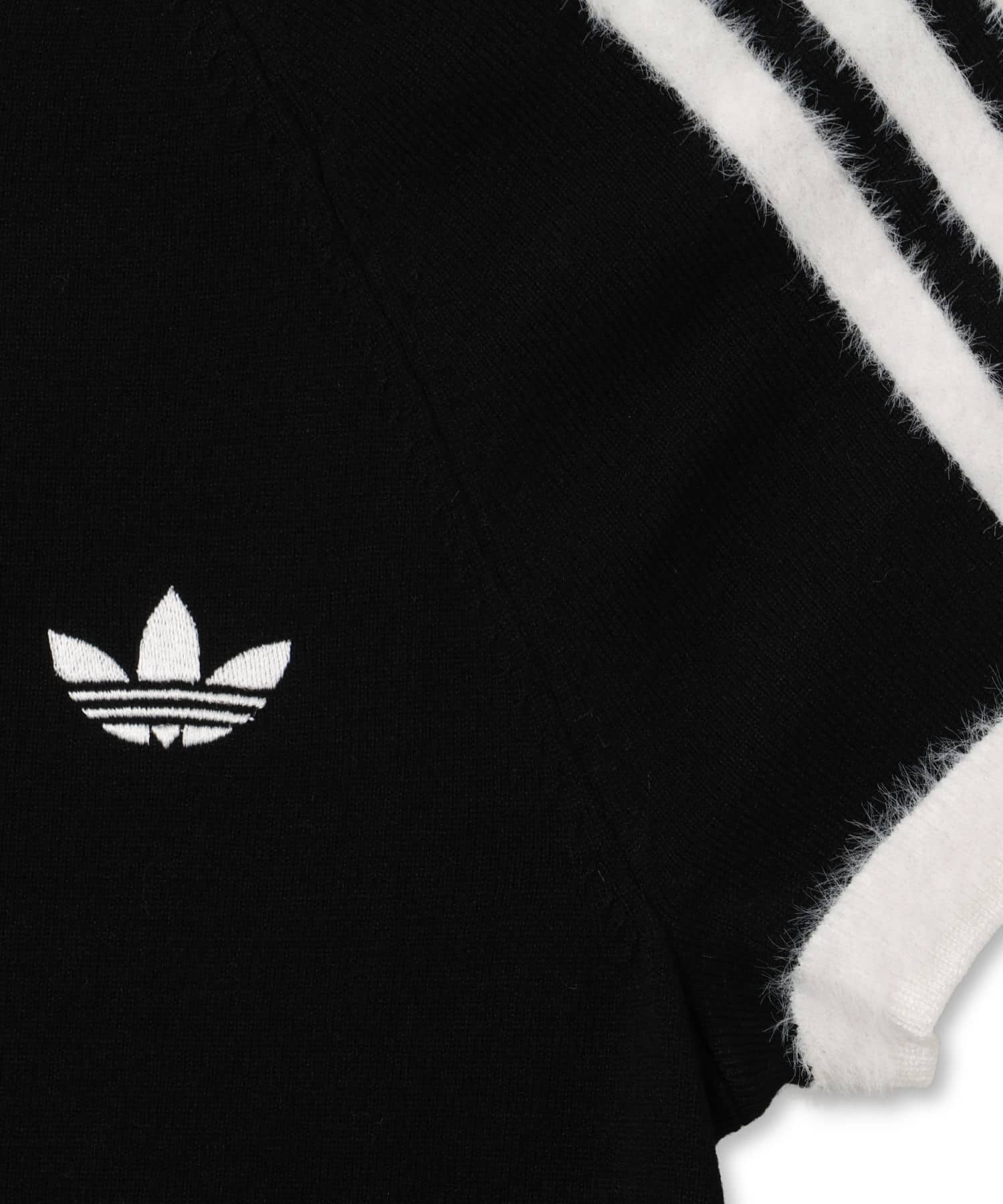 adidas KNITTED TEE ブラック/ホワイトの画像
