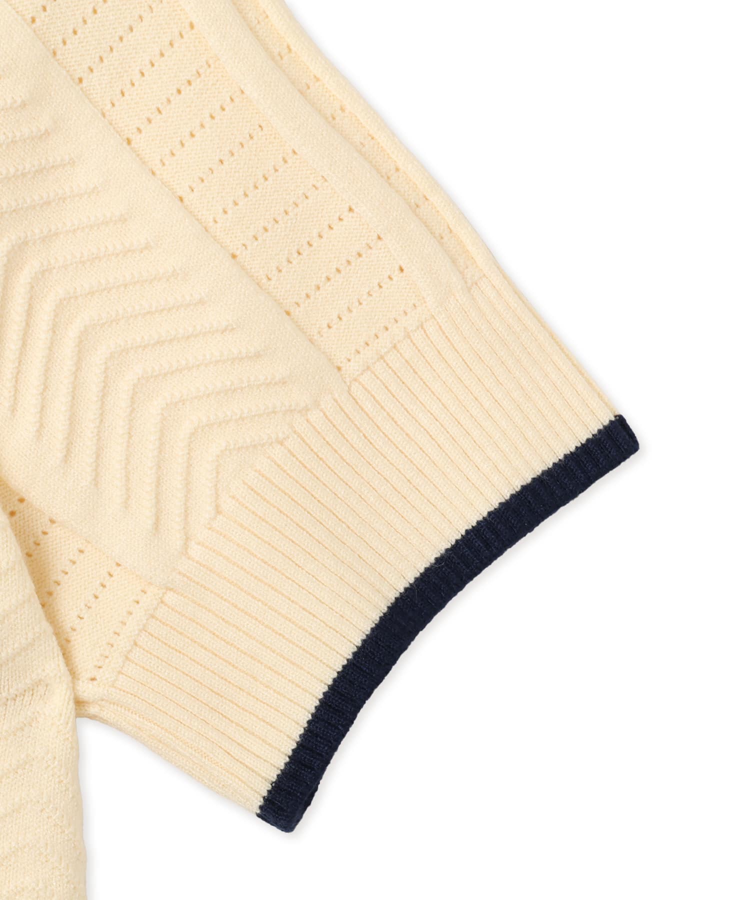 adidas CABLE KNIT CALI TEE POLO ウォームバニラの画像