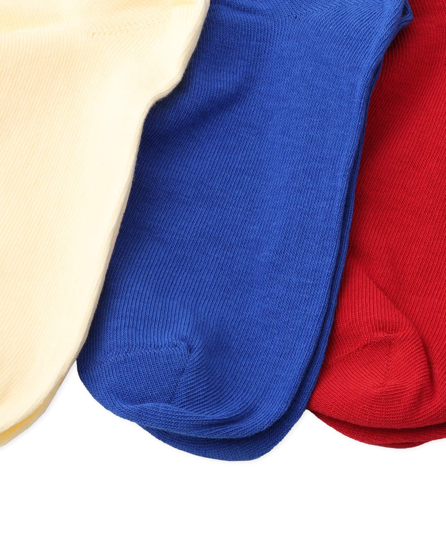 adidas CREW SOCK 3 PAIR PACK KIDS チームビクトリーレッド/ボールドブルー/ウォームバニラの画像