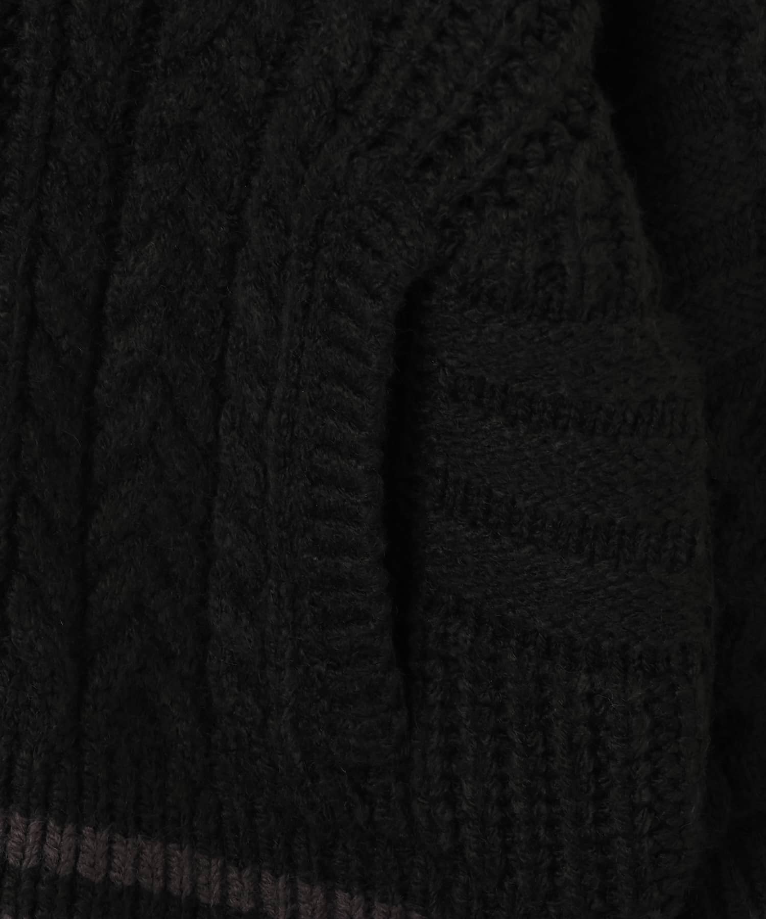 adidas CABLE KNIT FIREBIRD TRACK TOP ブラック/ユーティリティブラックの画像