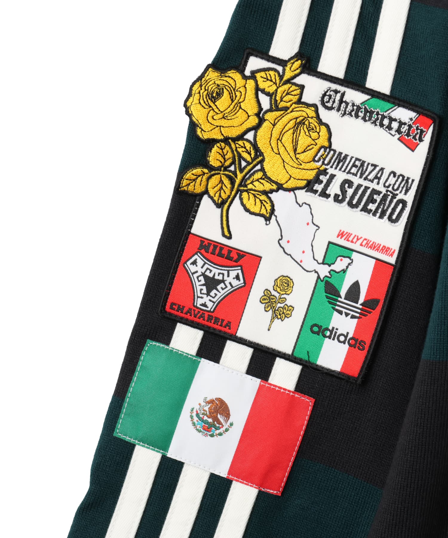 adidas CHAVARRIA LS RUGBY SHIRT ブラック/オーロラアイビーの画像