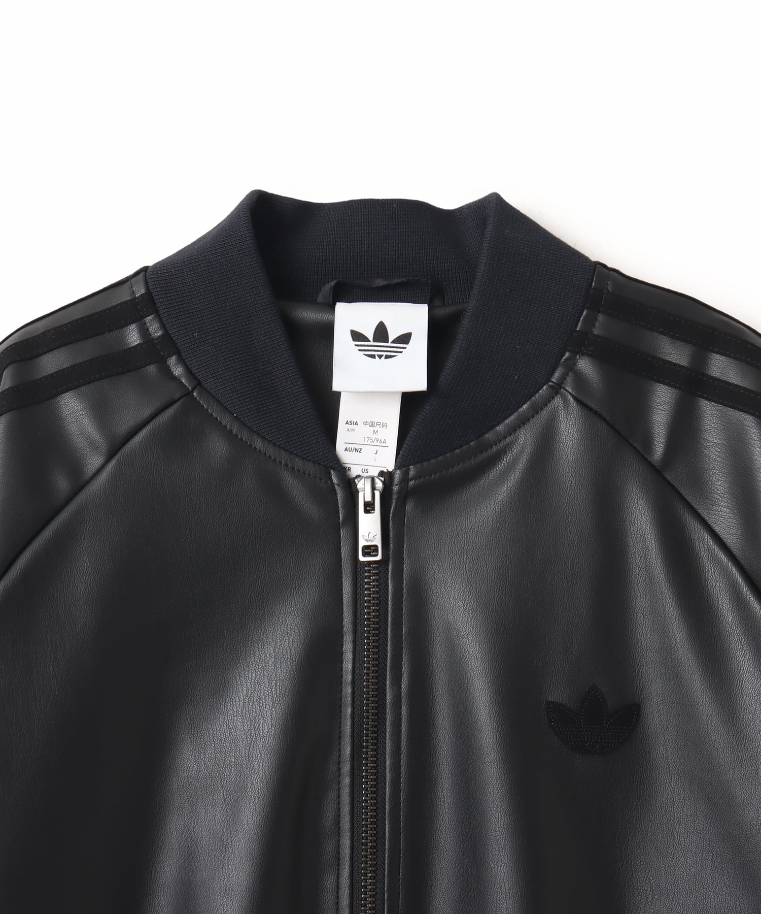 adidas SST PLEATHER TRACK TOP ブラックの画像