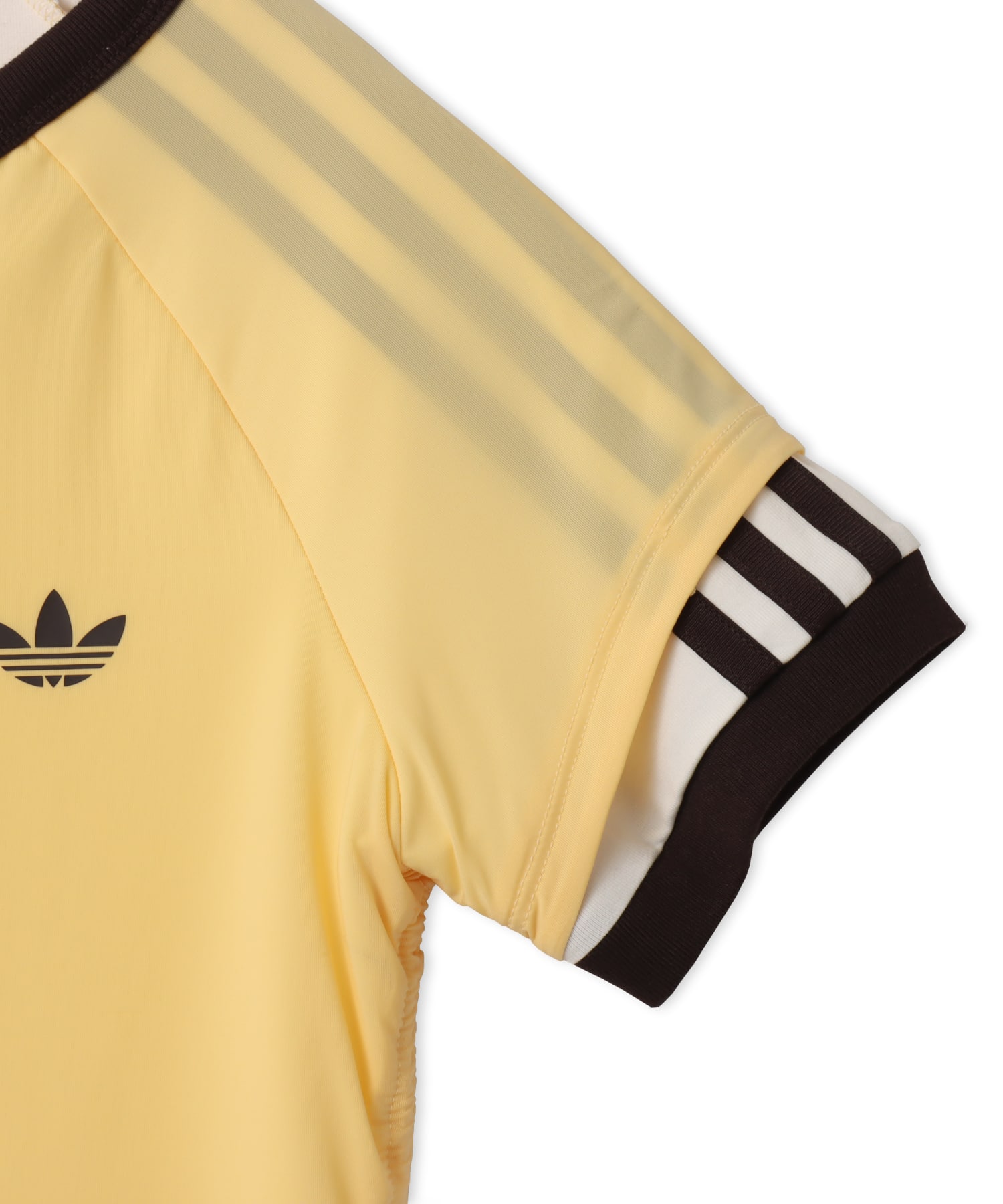 adidas DOUBLE LAYERED CALI T-SHIRT オレンジティント/オフホワイトの画像