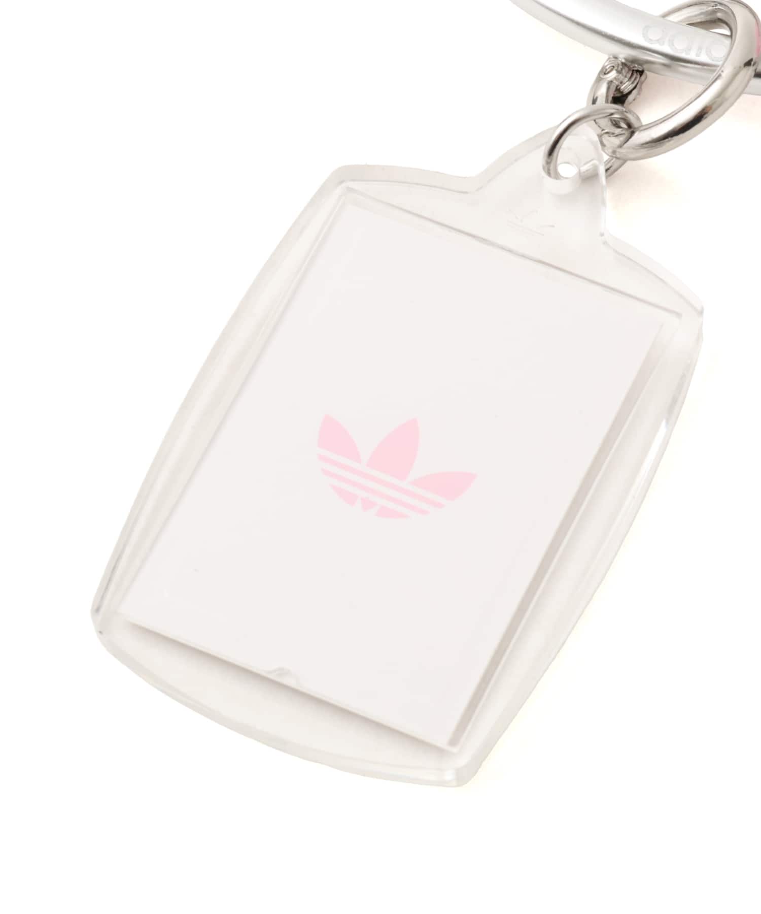 adidas TREFOIL CHARM KEYCHAIN クリアピンクの画像