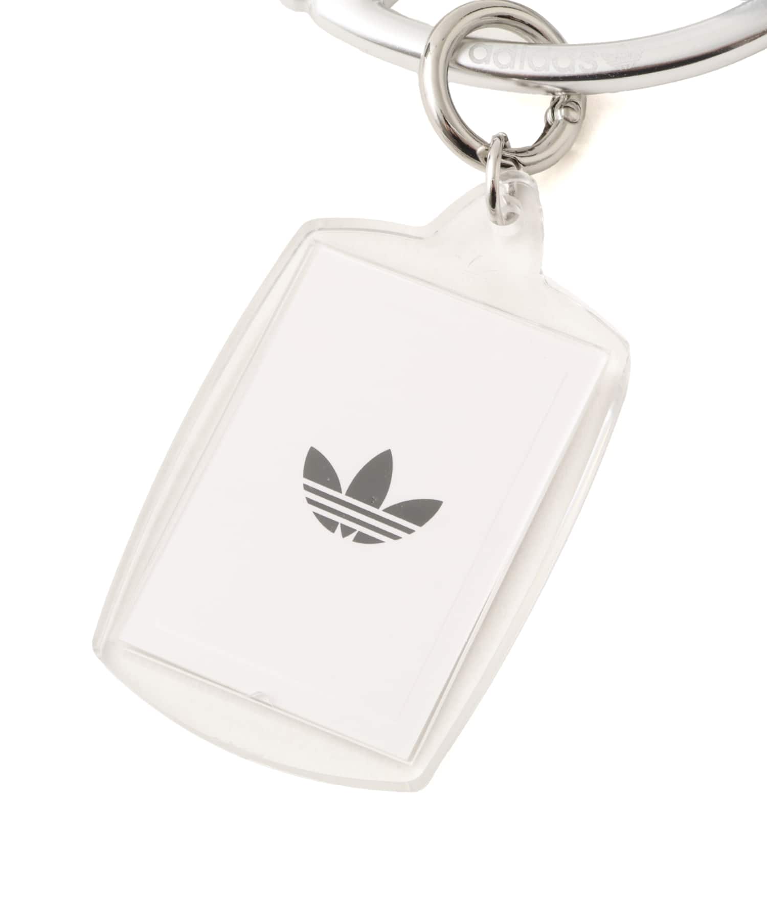 adidas TREFOIL CHARM KEYCHAIN クリアグレーの画像