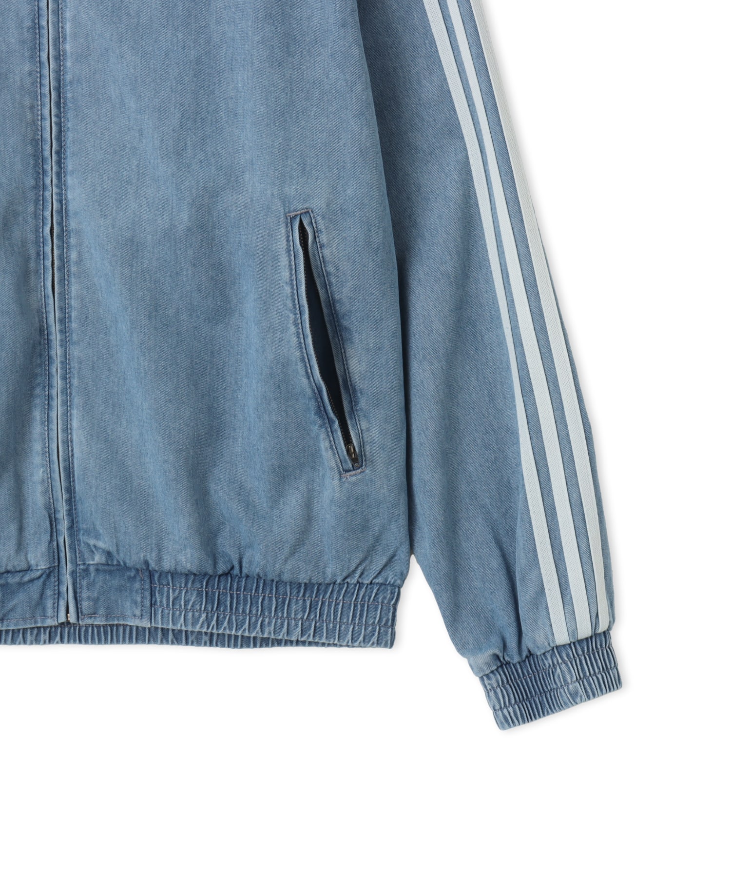 adidas DENIM FIREBIRD JACKET ライトブルーの画像